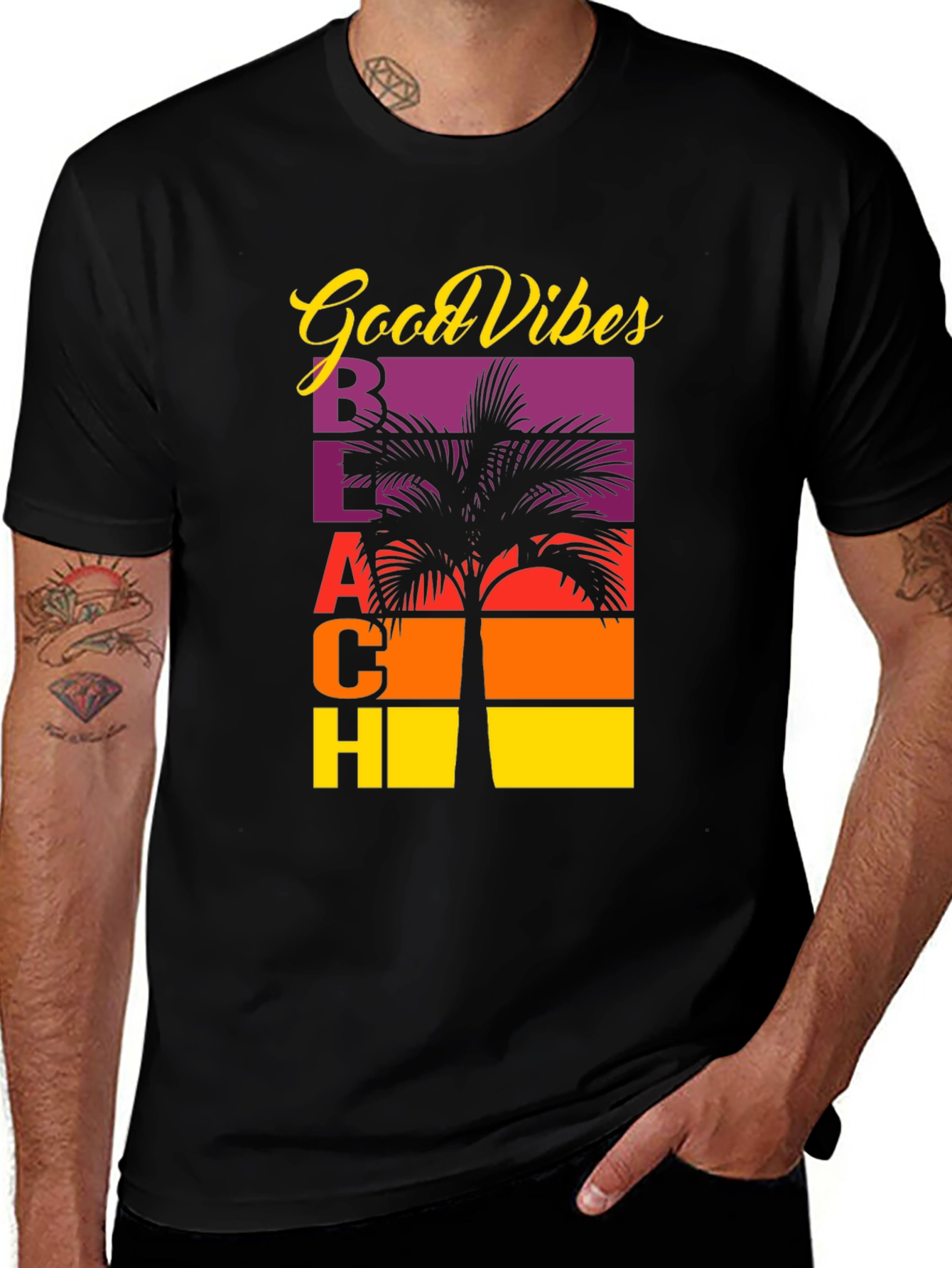 Good Vibes Beach Graphic T-Shirt