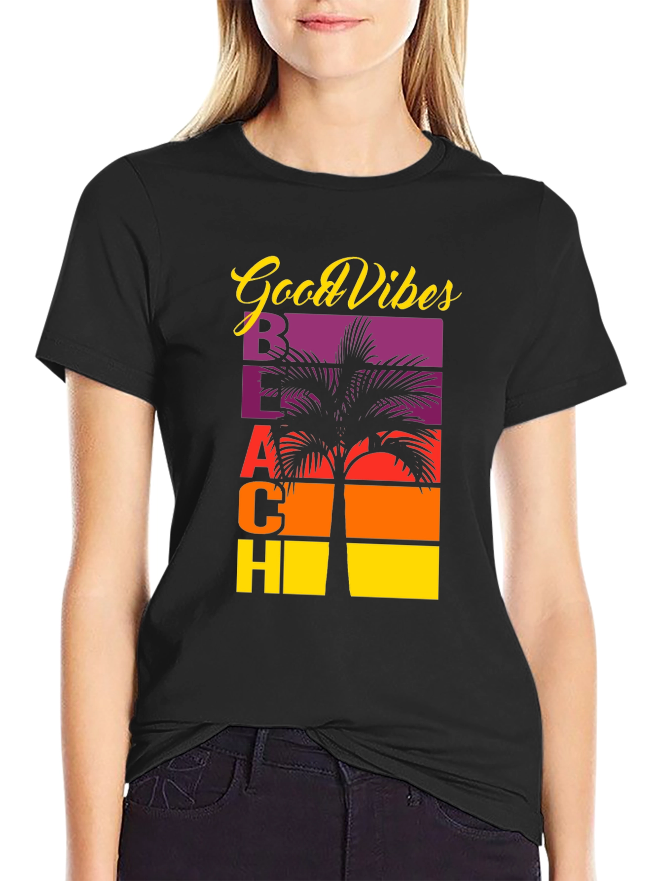 Good Vibes Beach Graphic T-Shirt