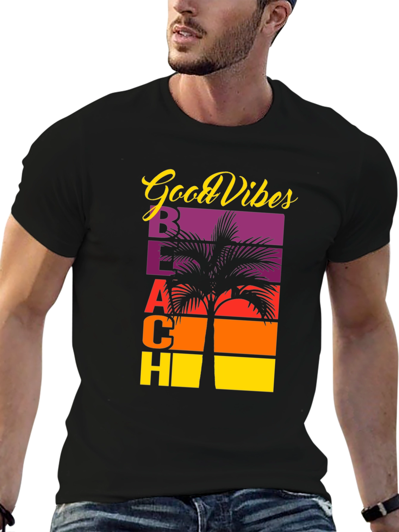 Good Vibes Beach Graphic T-Shirt