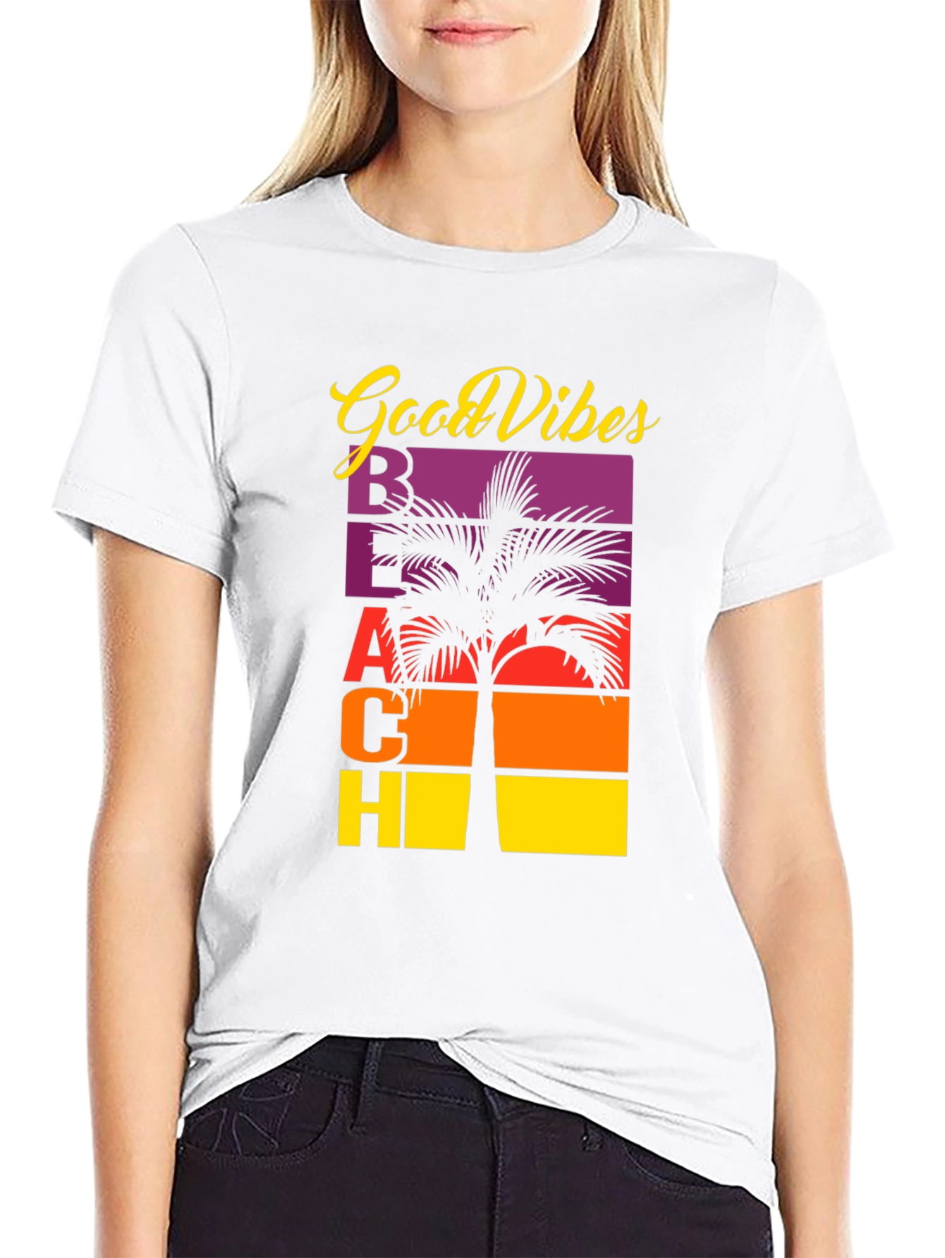 Good Vibes Beach Graphic T-Shirt