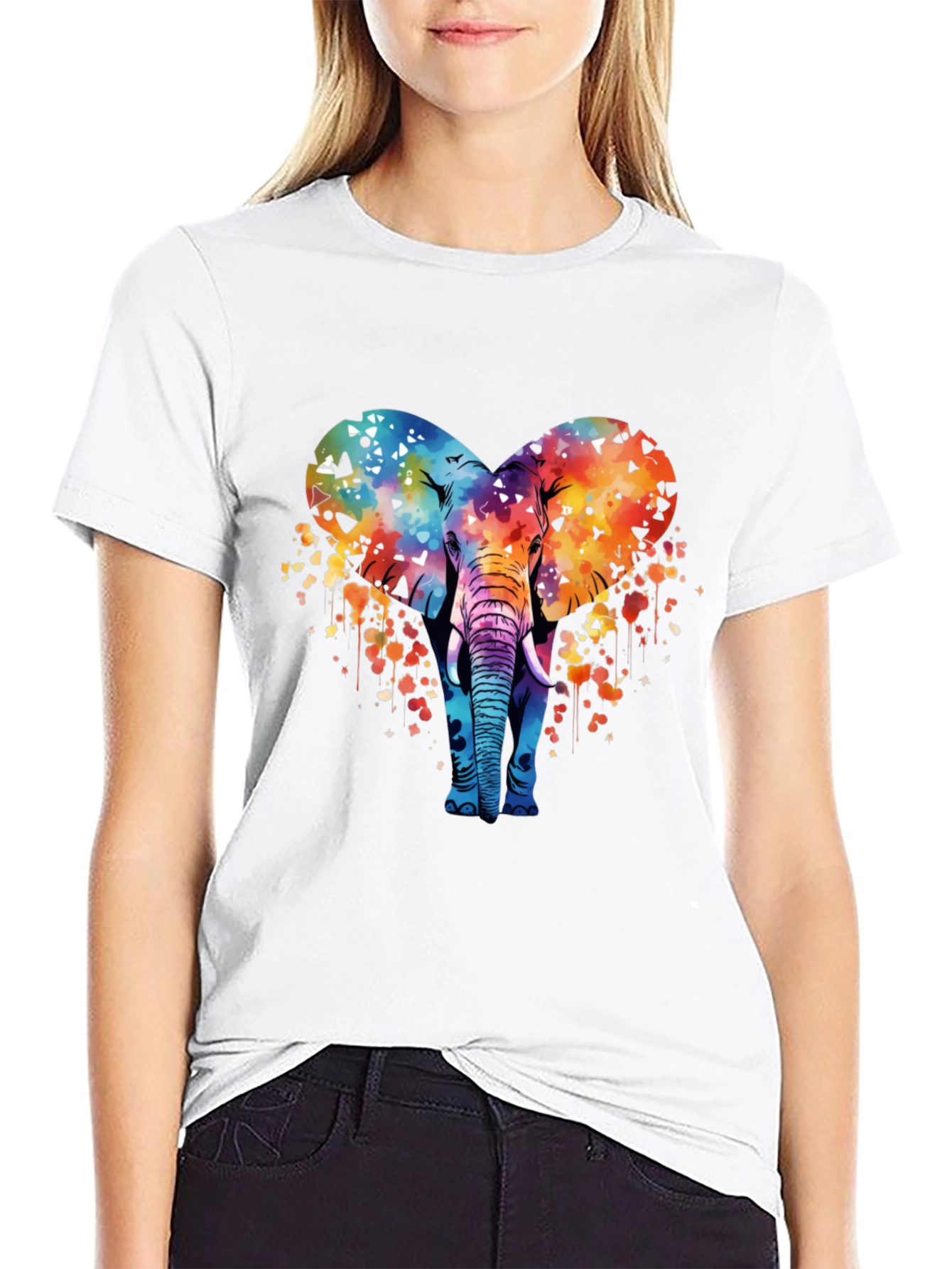 Elephant Heart Graphic Tee - Stylish Mens T-Shirt