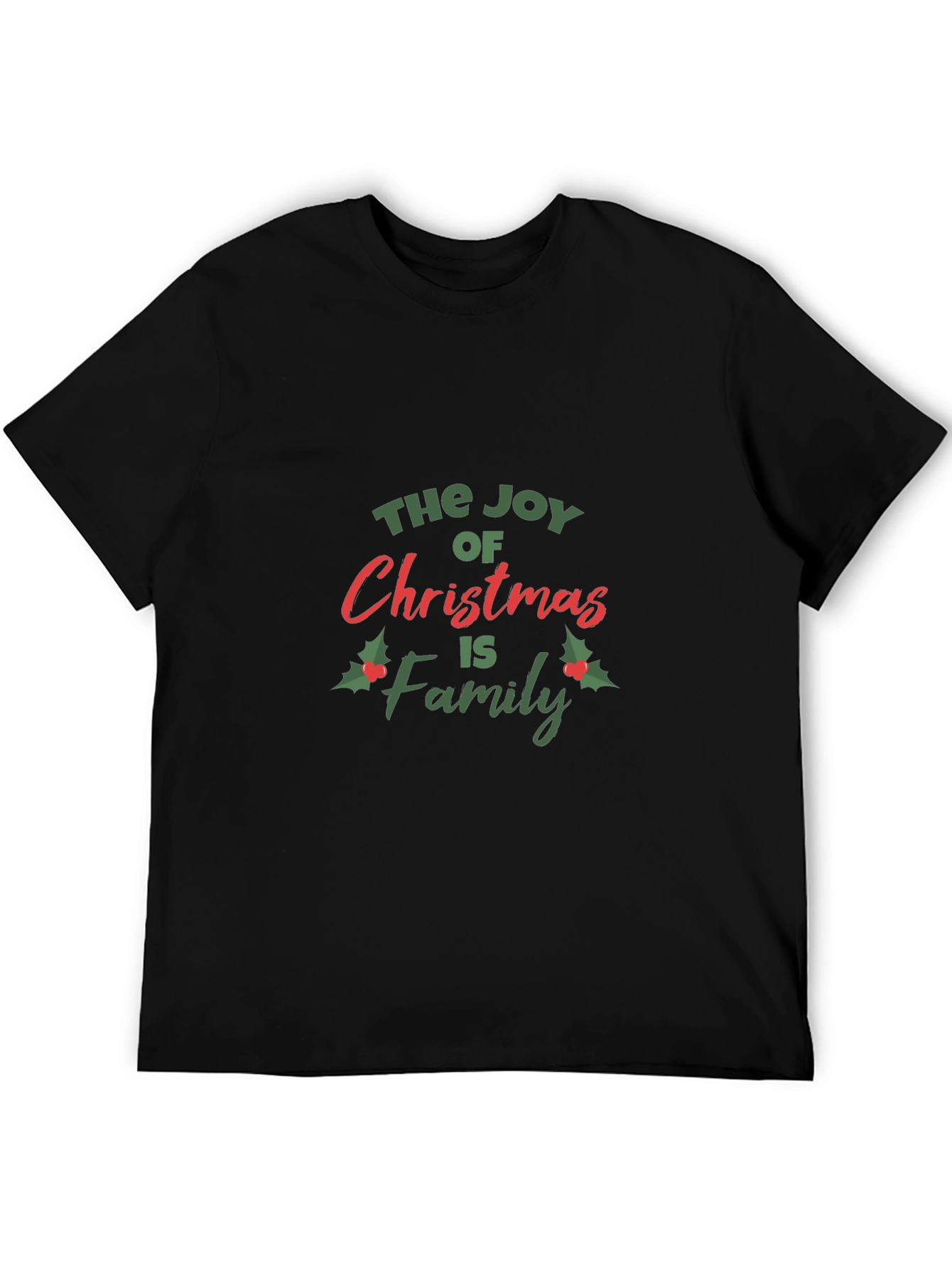 Joy of Christmas Family Graphic Tee - Black