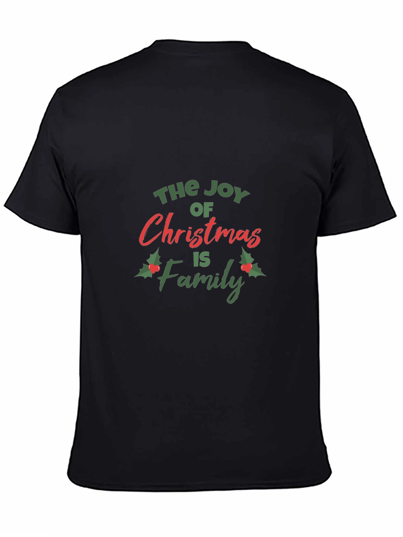 Joy of Christmas Family Graphic Tee - Black