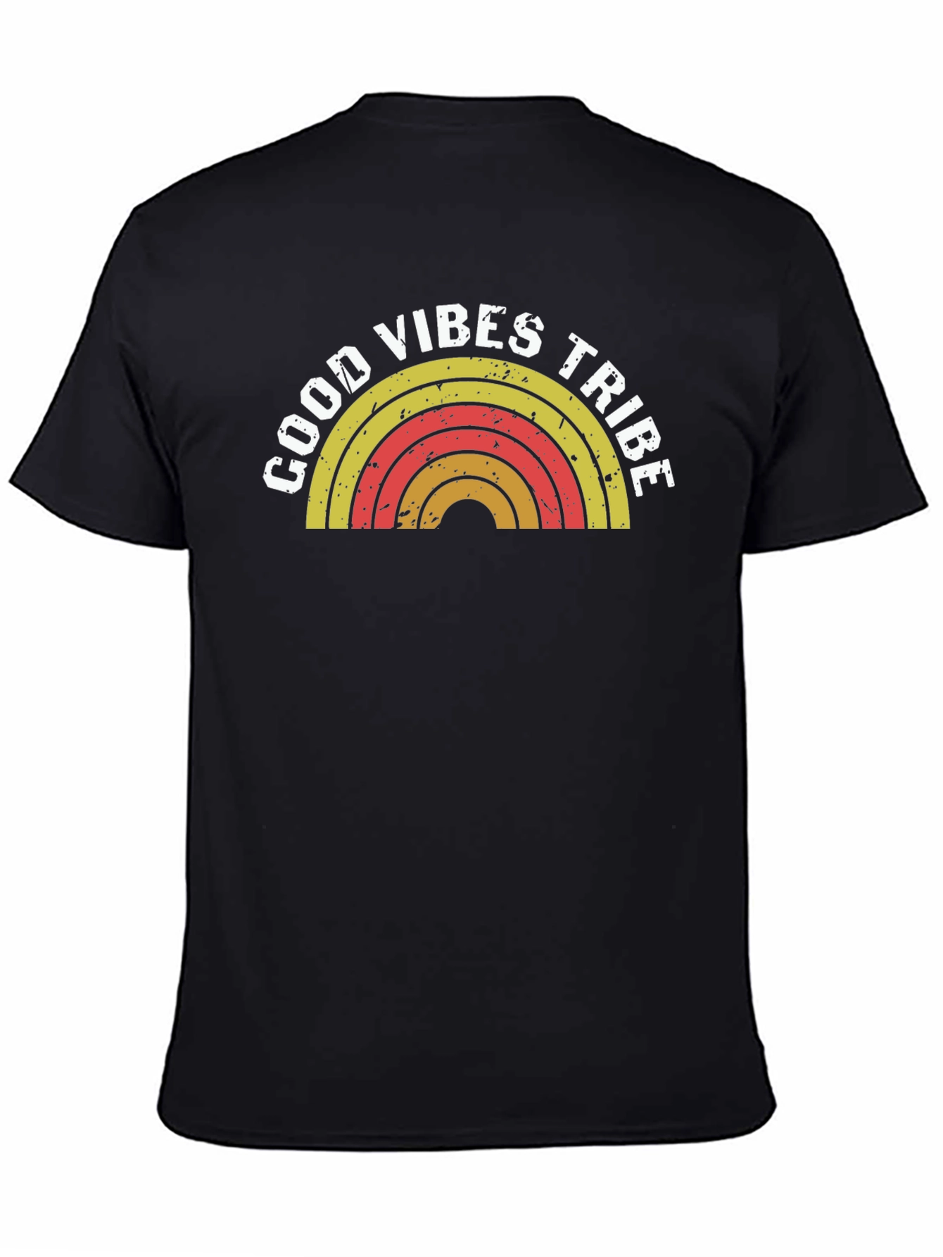 Good Vibes Tribe Retro Graphic Tee - Black
