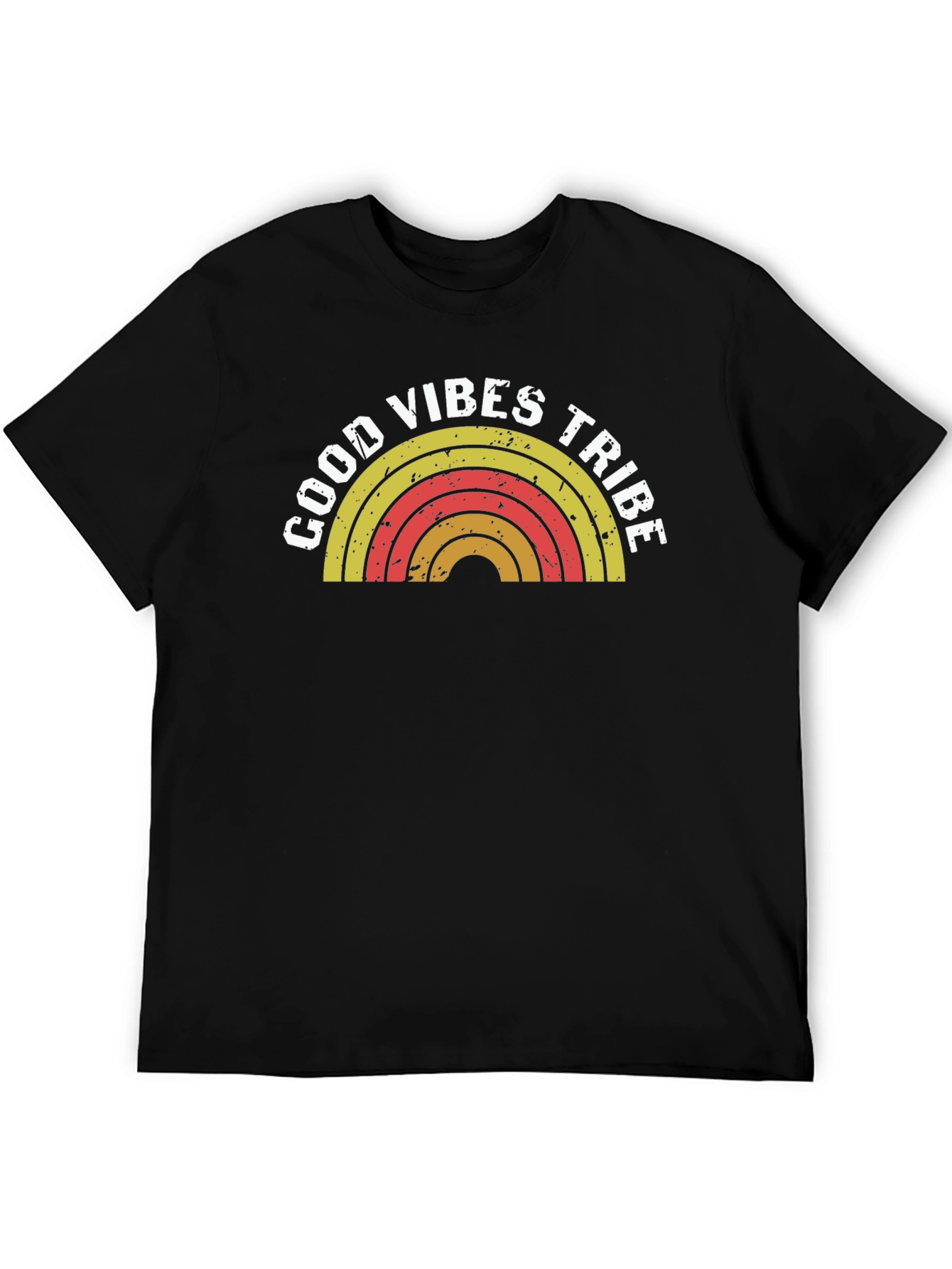 Good Vibes Tribe Retro Graphic Tee - Black