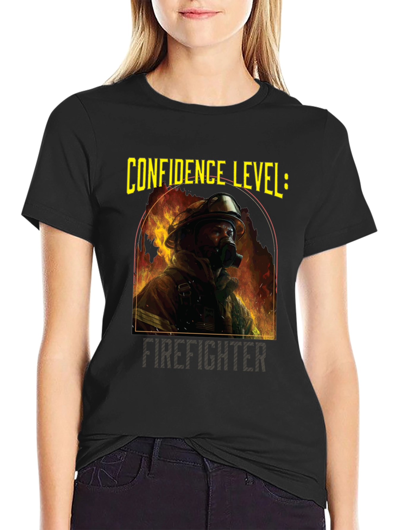 Confidence Level: Firefighter Graphic T-Shirt