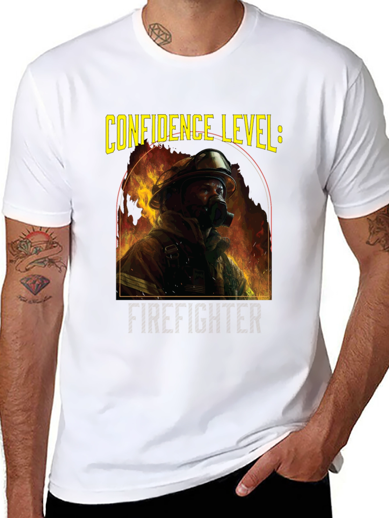 Confidence Level: Firefighter Graphic T-Shirt