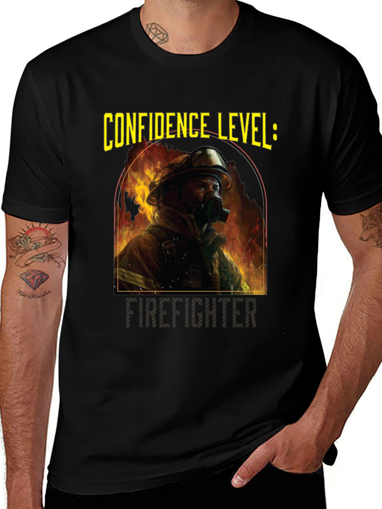 Confidence Level: Firefighter Graphic T-Shirt