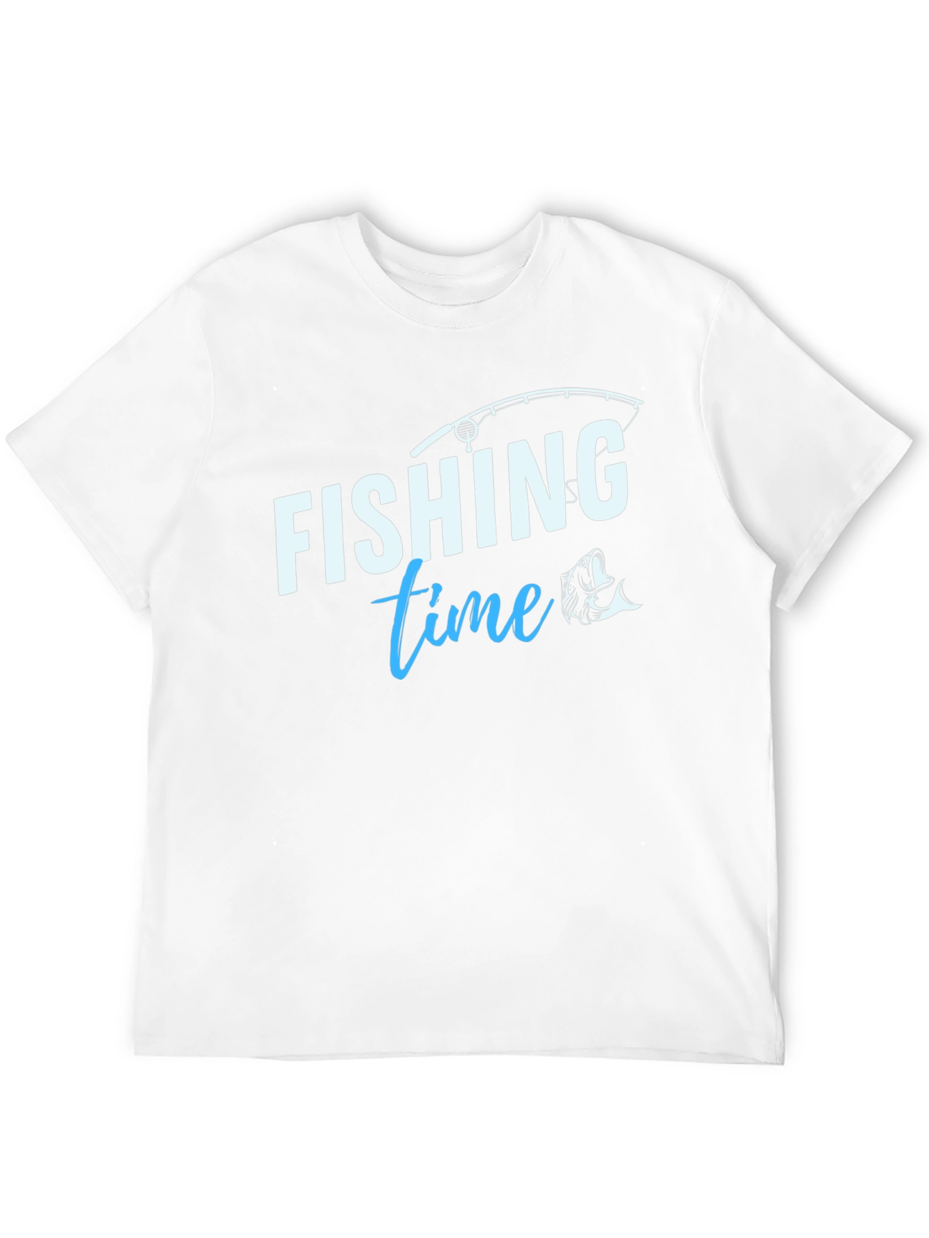 Fishing Time T-Shirt - Black Crew Neck Tee
