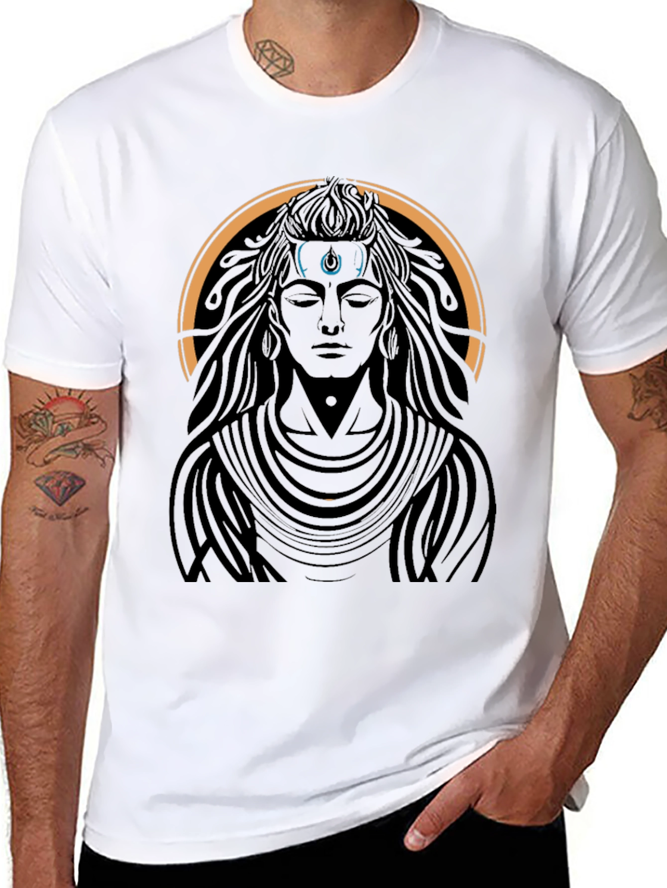 Mens Black T-Shirt - Shiva Graphic Tee