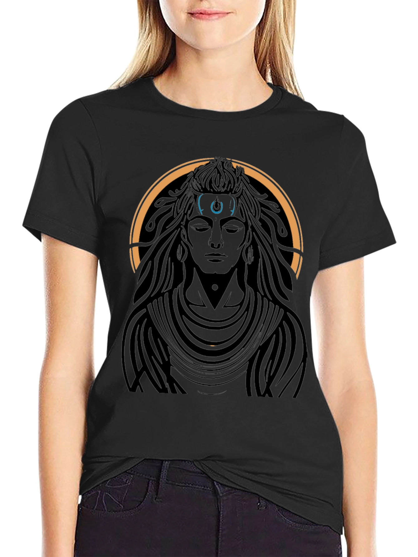 Mens Black T-Shirt - Shiva Graphic Tee
