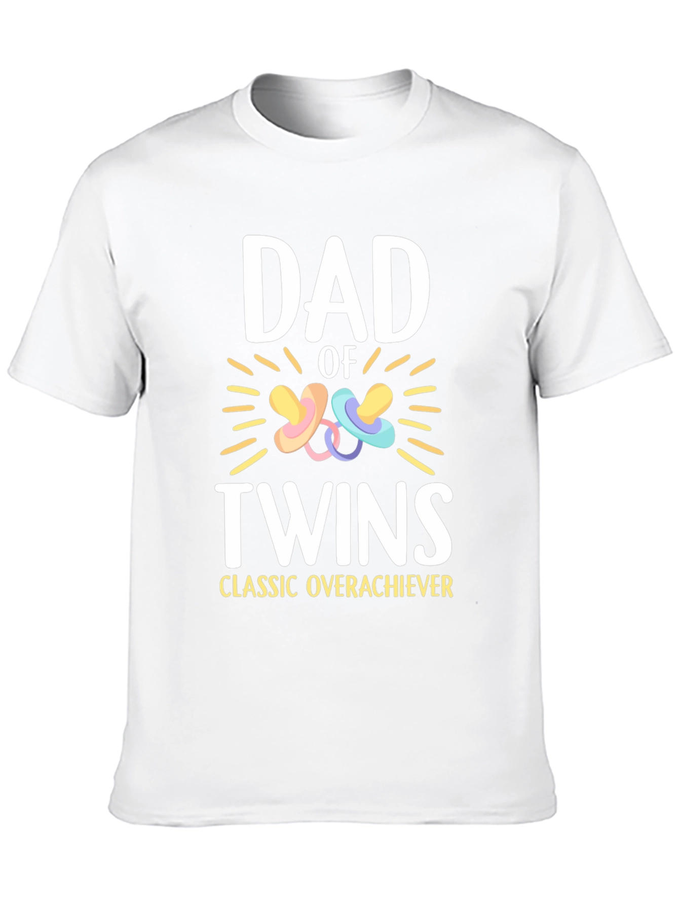 Dad of Twins T-Shirt - Classic Overachiever Tee
