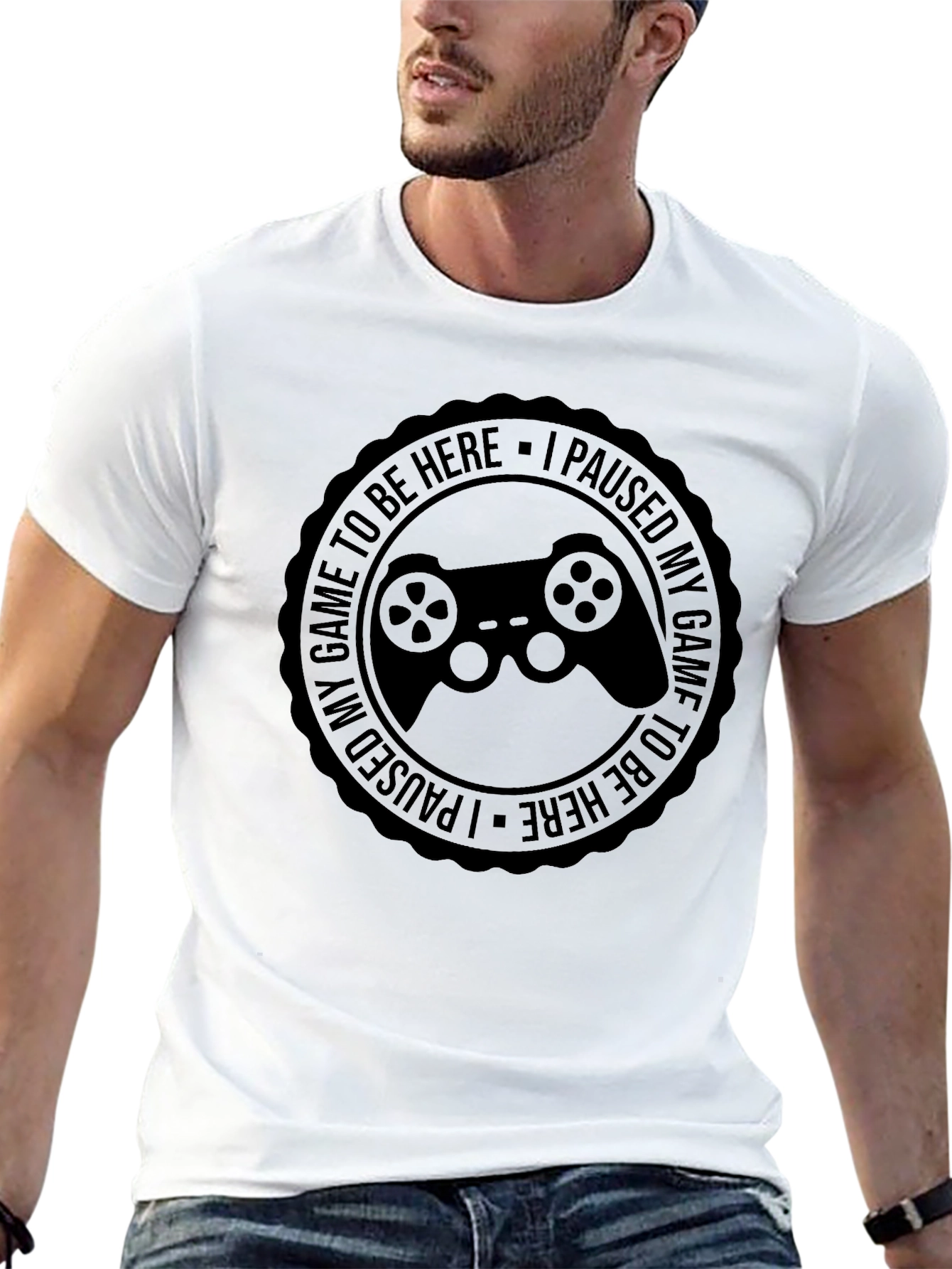 Funny Gamer T-Shirt - I Paused My Game
