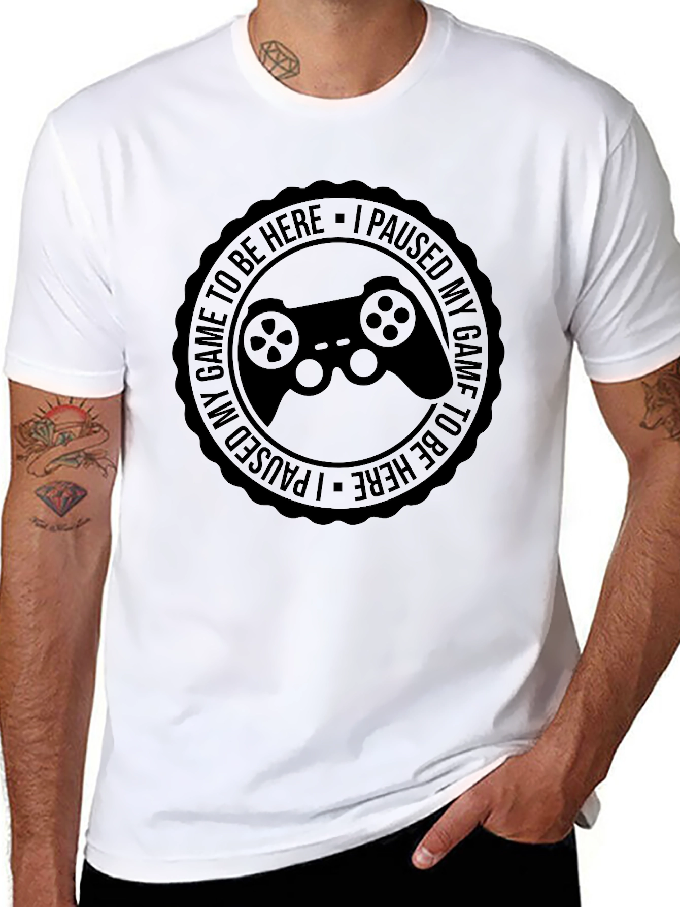 Funny Gamer T-Shirt - I Paused My Game