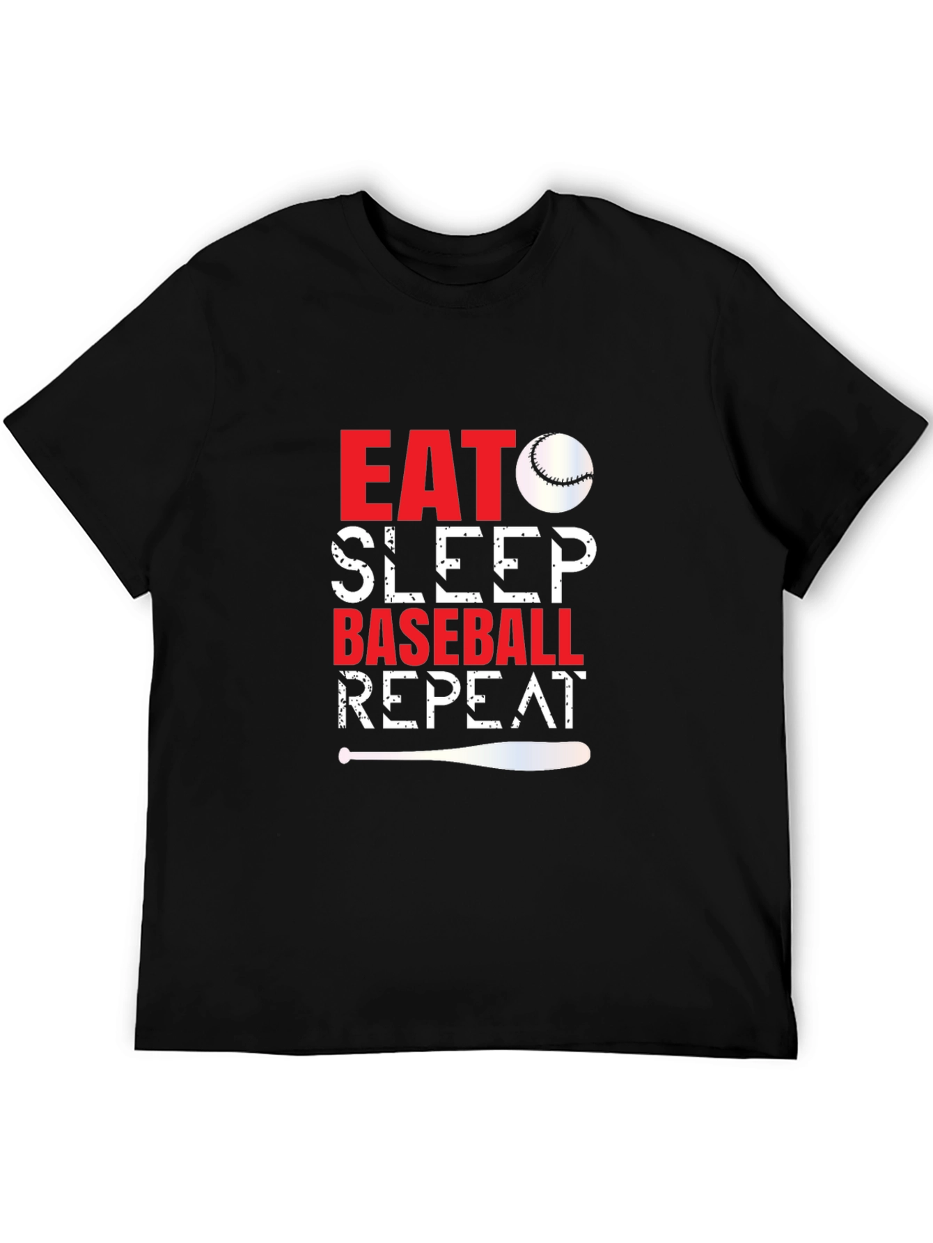 Eat Sleep Baseball Repeat Graphic Tee