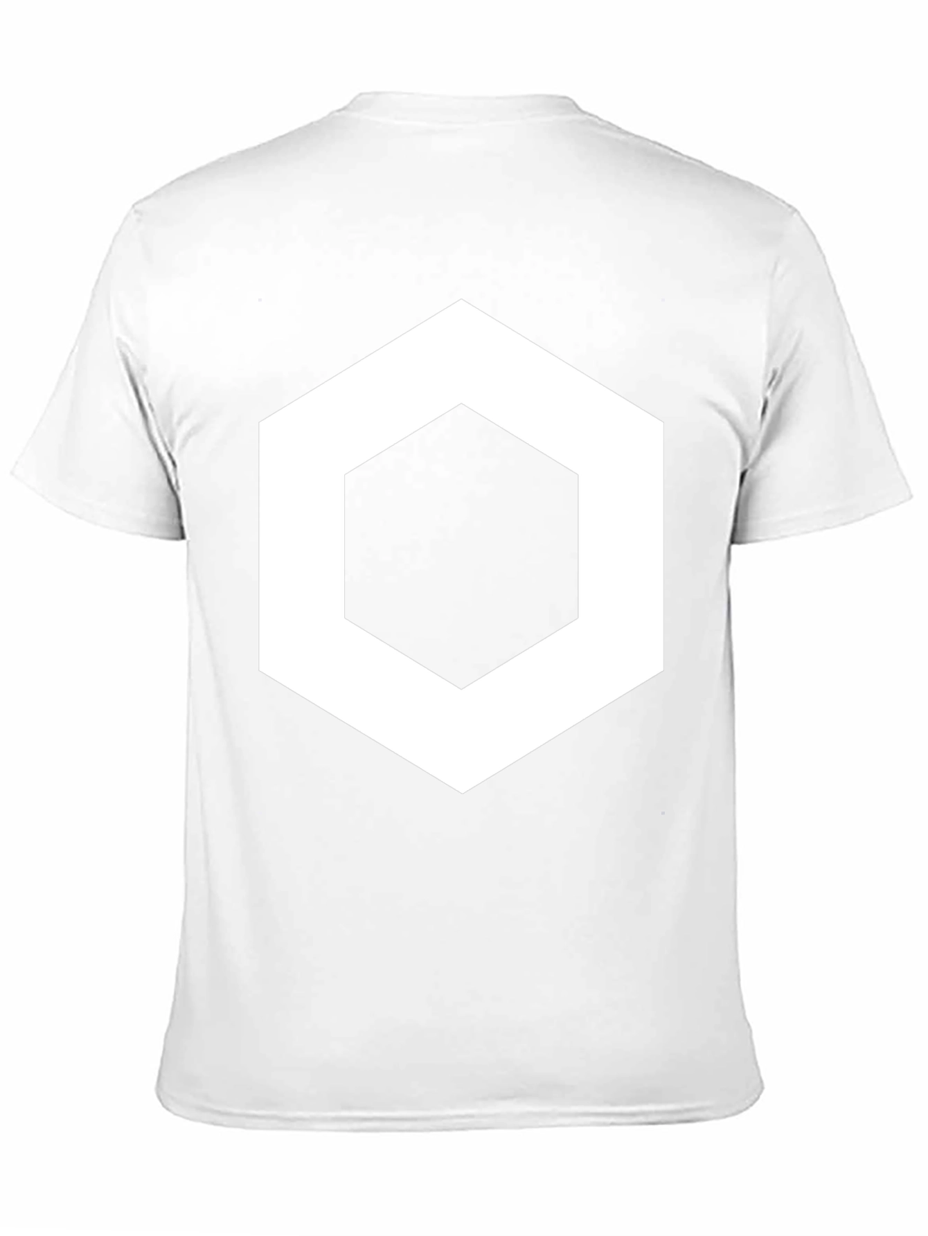 Geometric Hexagon Graphic Black T-Shirt