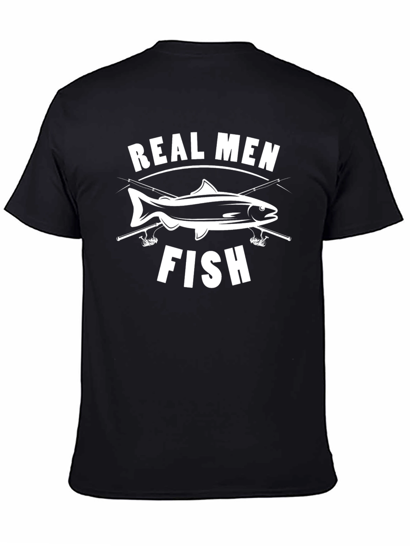 Real Men Fish Graphic Tee - Fishing T-Shirt