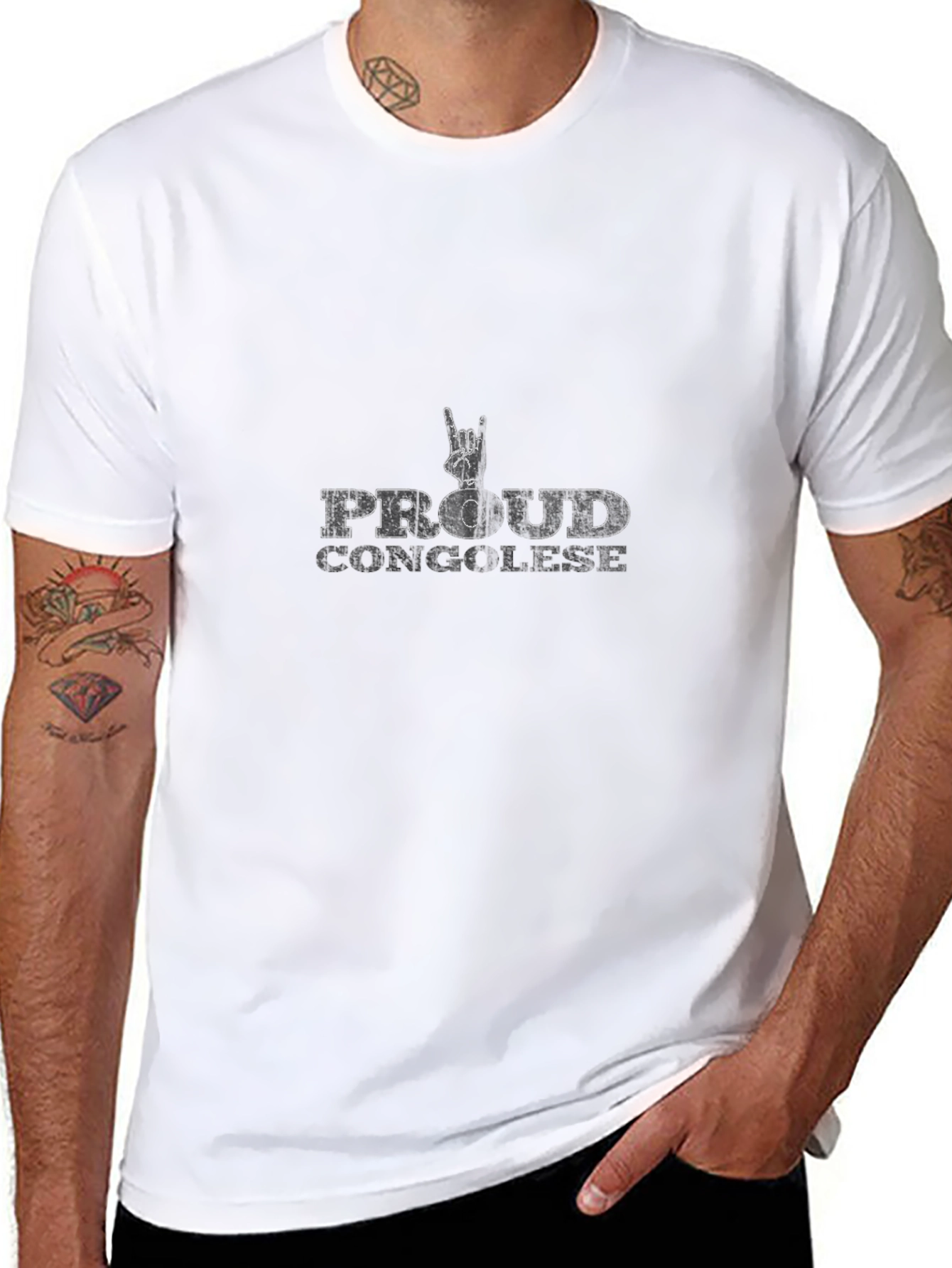 Proud Congolese Graphic T-Shirt - Black