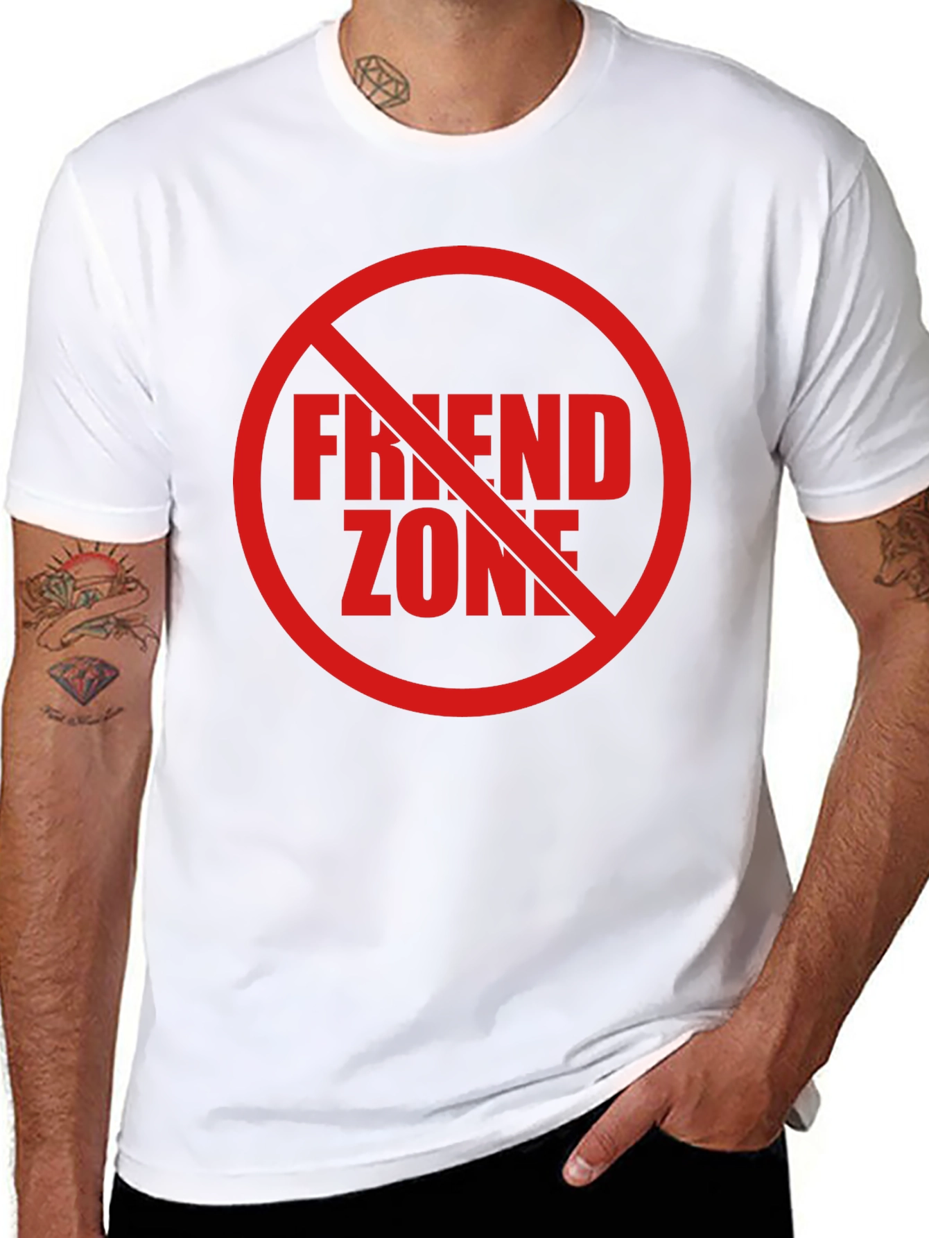 No Friend Zone Graphic Tee - Black Casual Shirt