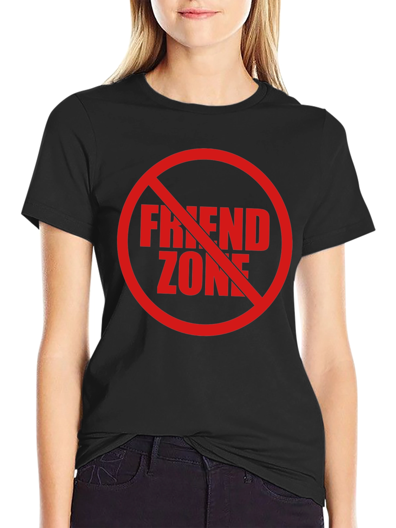 No Friend Zone Graphic Tee - Black Casual Shirt