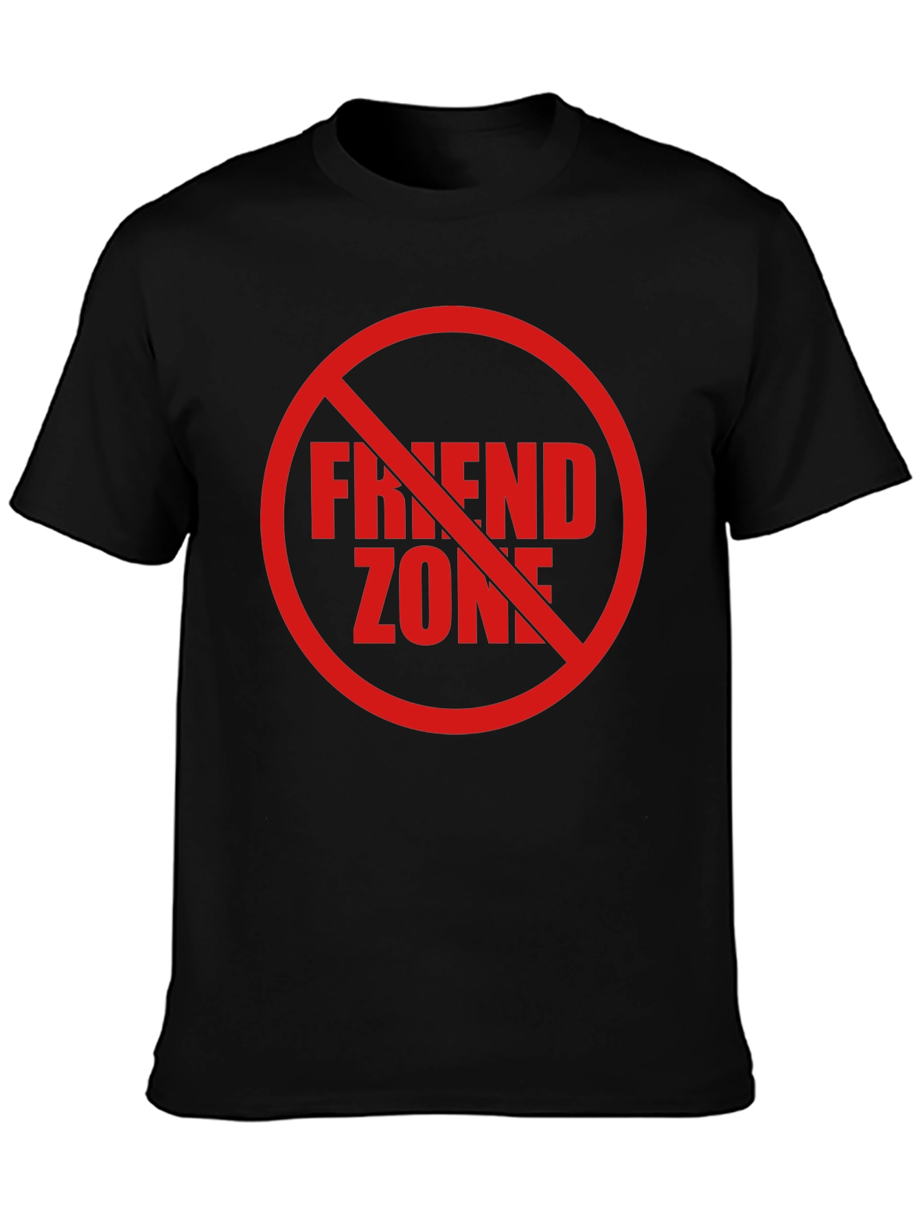 No Friend Zone Graphic Tee - Black Casual Shirt