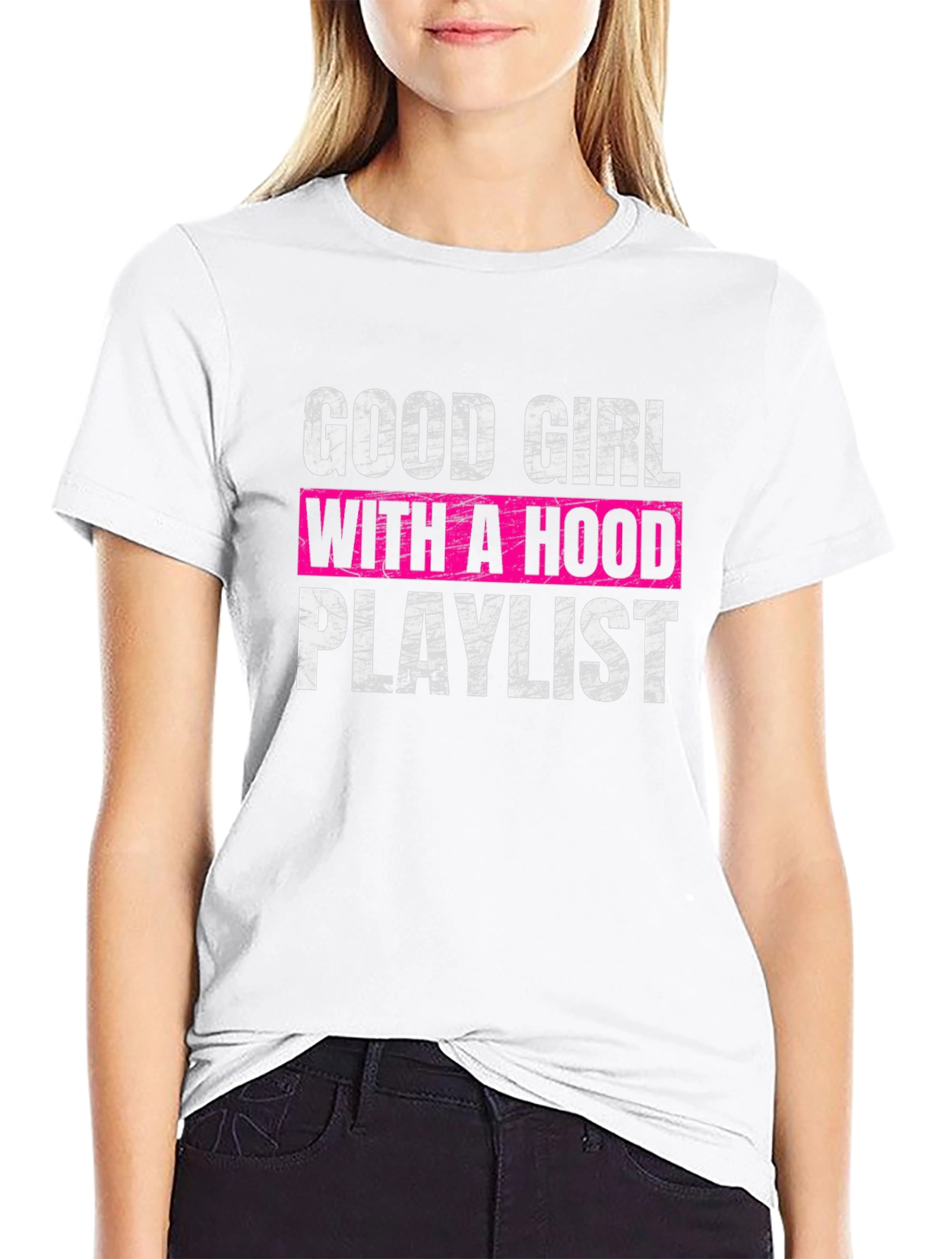 Good Girl With A Hood Playlist T-Shirt
