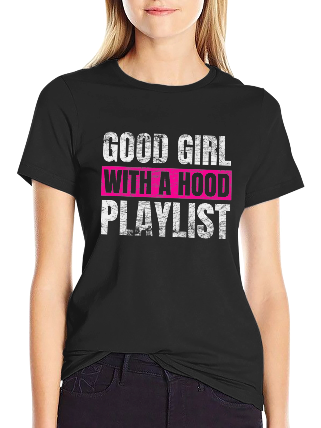 Good Girl With A Hood Playlist T-Shirt