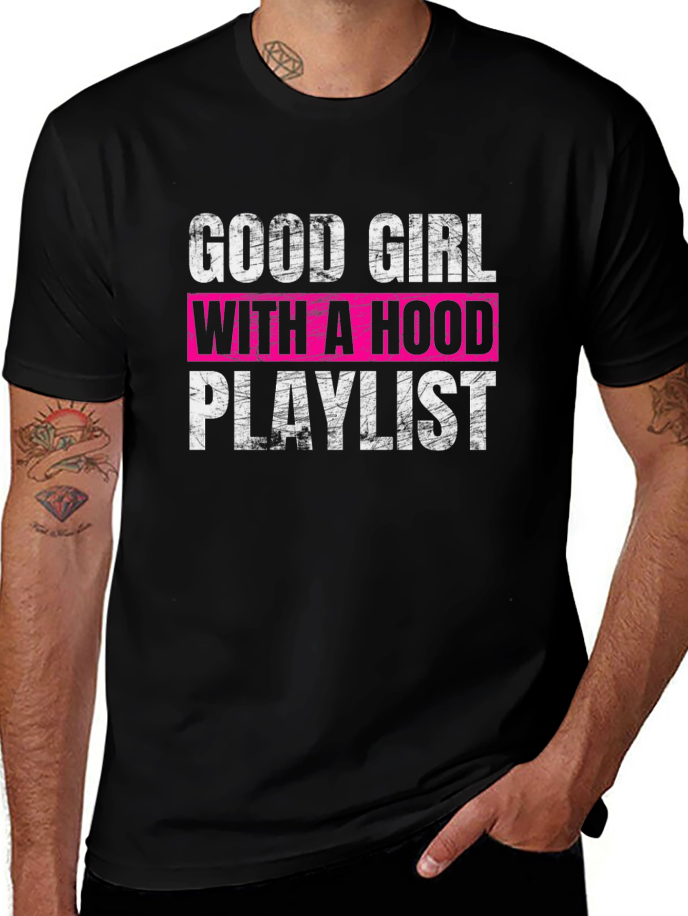 Good Girl With A Hood Playlist T-Shirt