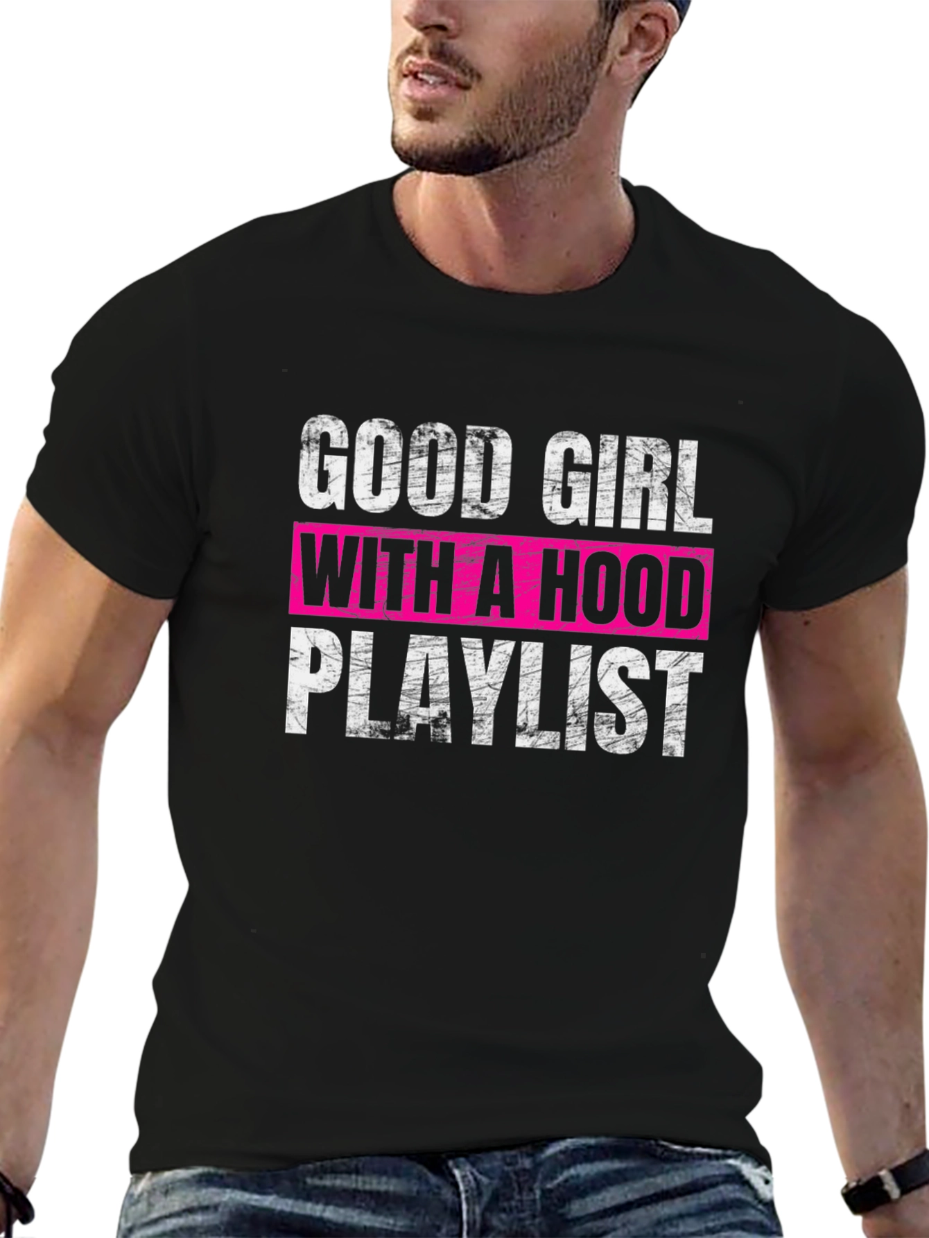 Good Girl With A Hood Playlist T-Shirt