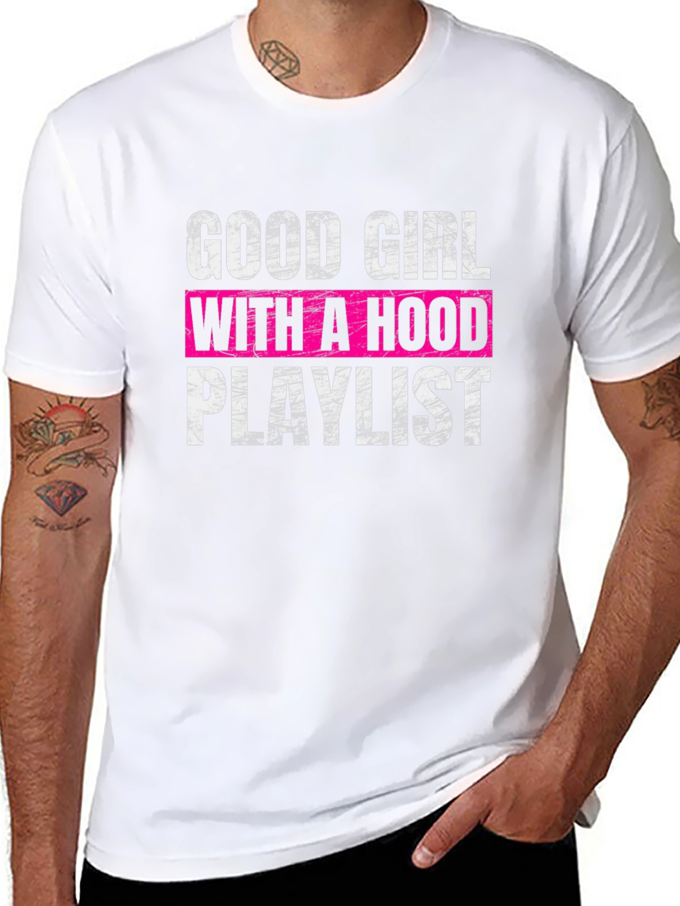 Good Girl With A Hood Playlist T-Shirt