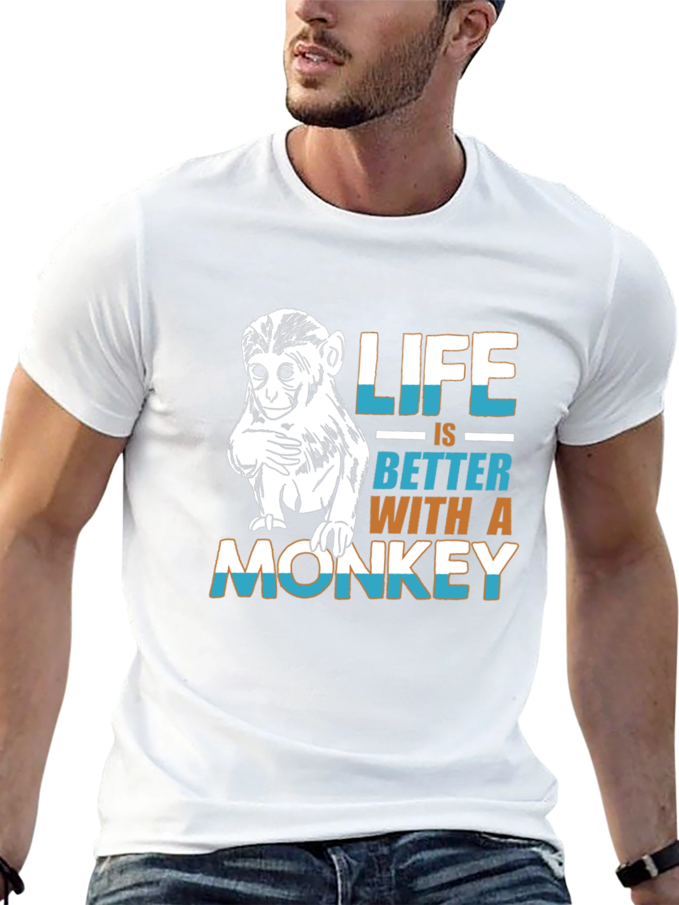 Monkey Life T-Shirt - Funny Graphic Tee