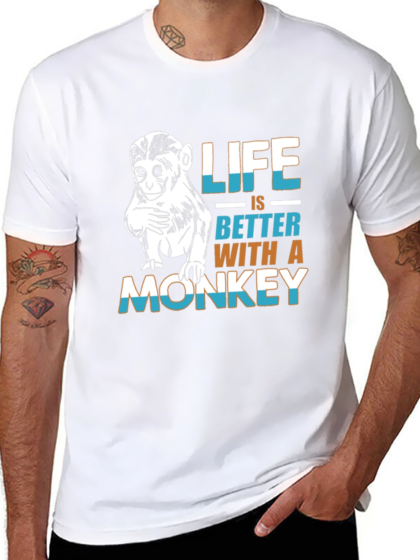 Monkey Life T-Shirt - Funny Graphic Tee
