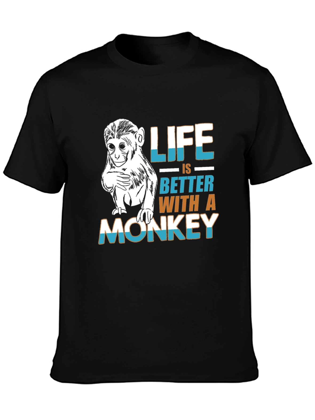 Monkey Life T-Shirt - Funny Graphic Tee