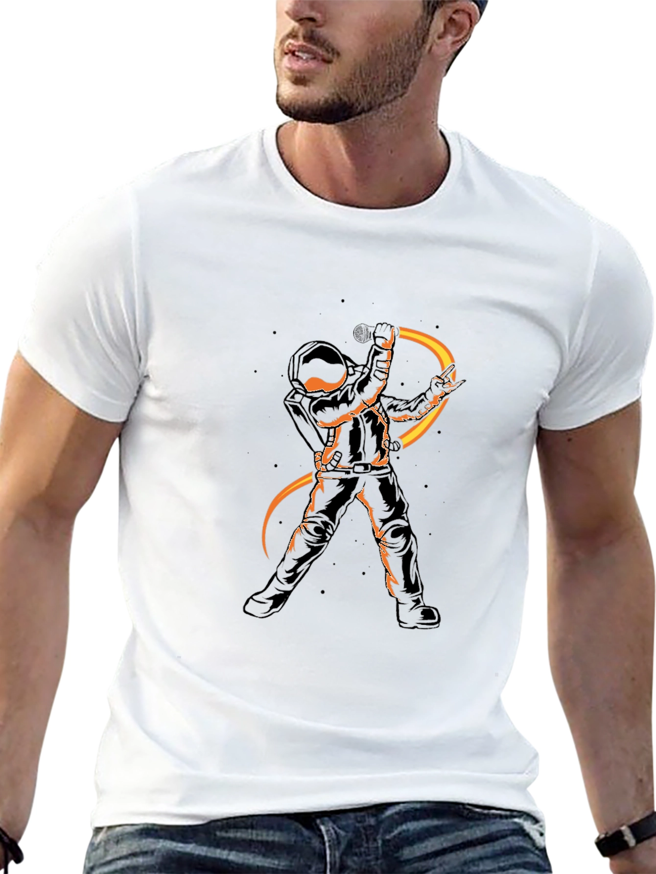 Astronaut Graphic Tee - Rock On in Style!