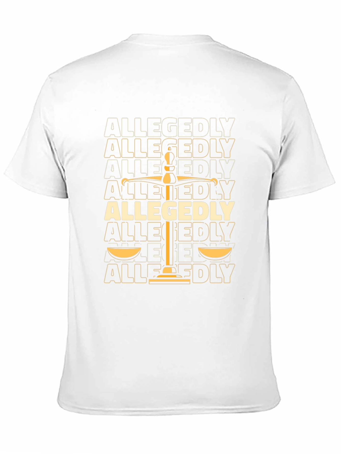 Allegedly Scales of Justice Graphic T-Shirt