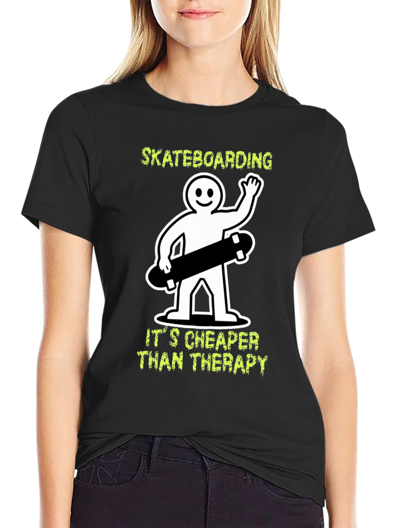 Skateboarding Therapy Graphic Tee
