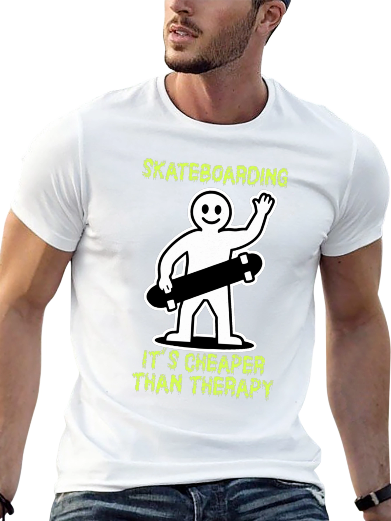 Skateboarding Therapy Graphic Tee