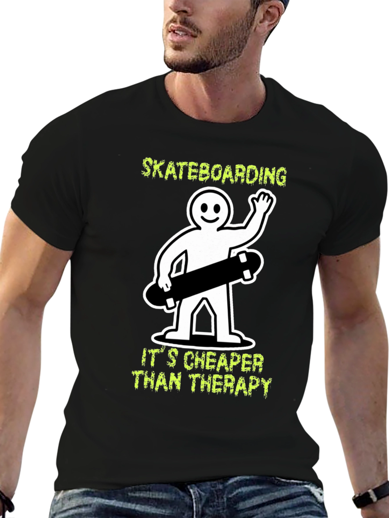 Skateboarding Therapy Graphic Tee