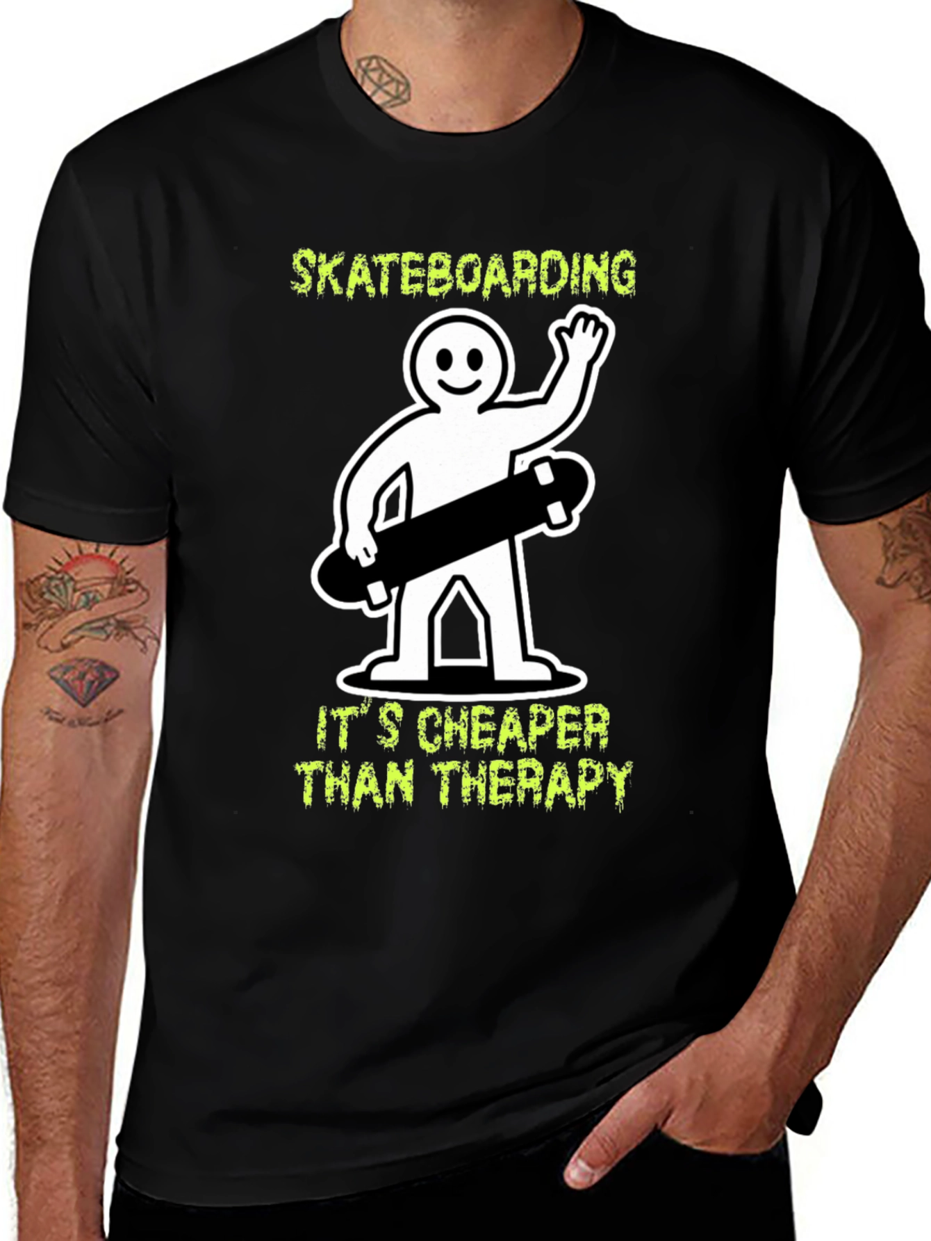 Skateboarding Therapy Graphic Tee