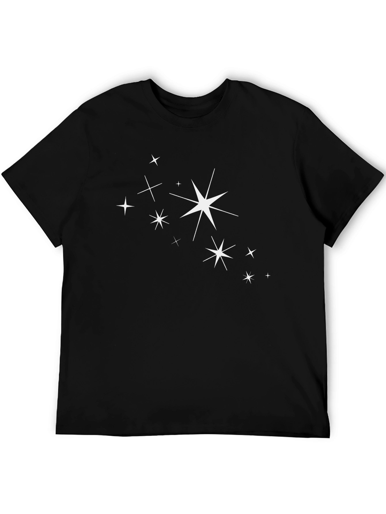 Stylish Black Starry Graphic Tee