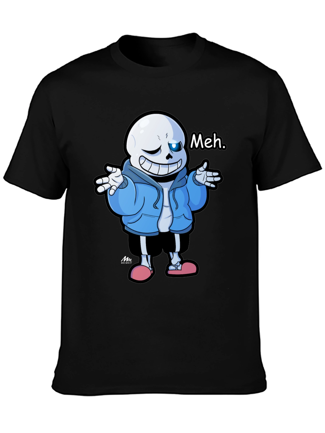Sans Undertale Meh Black T-Shirt