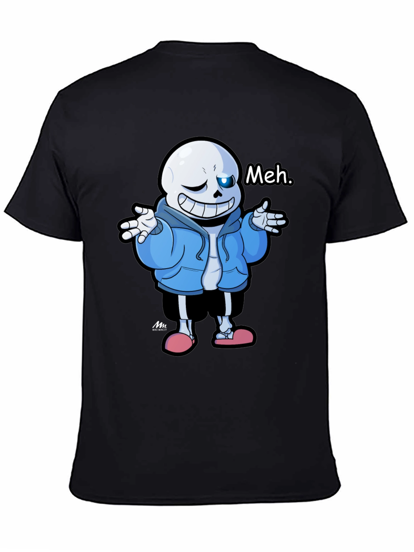 Sans Undertale Meh Black T-Shirt