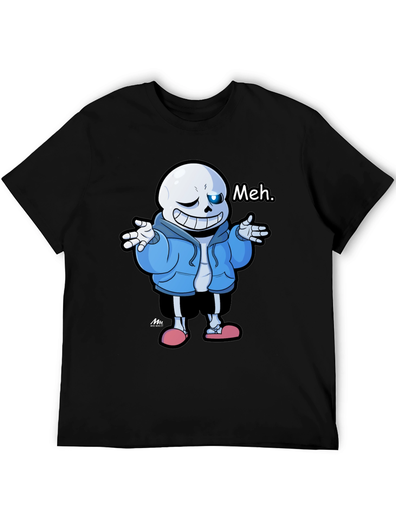 Sans Undertale Meh Black T-Shirt