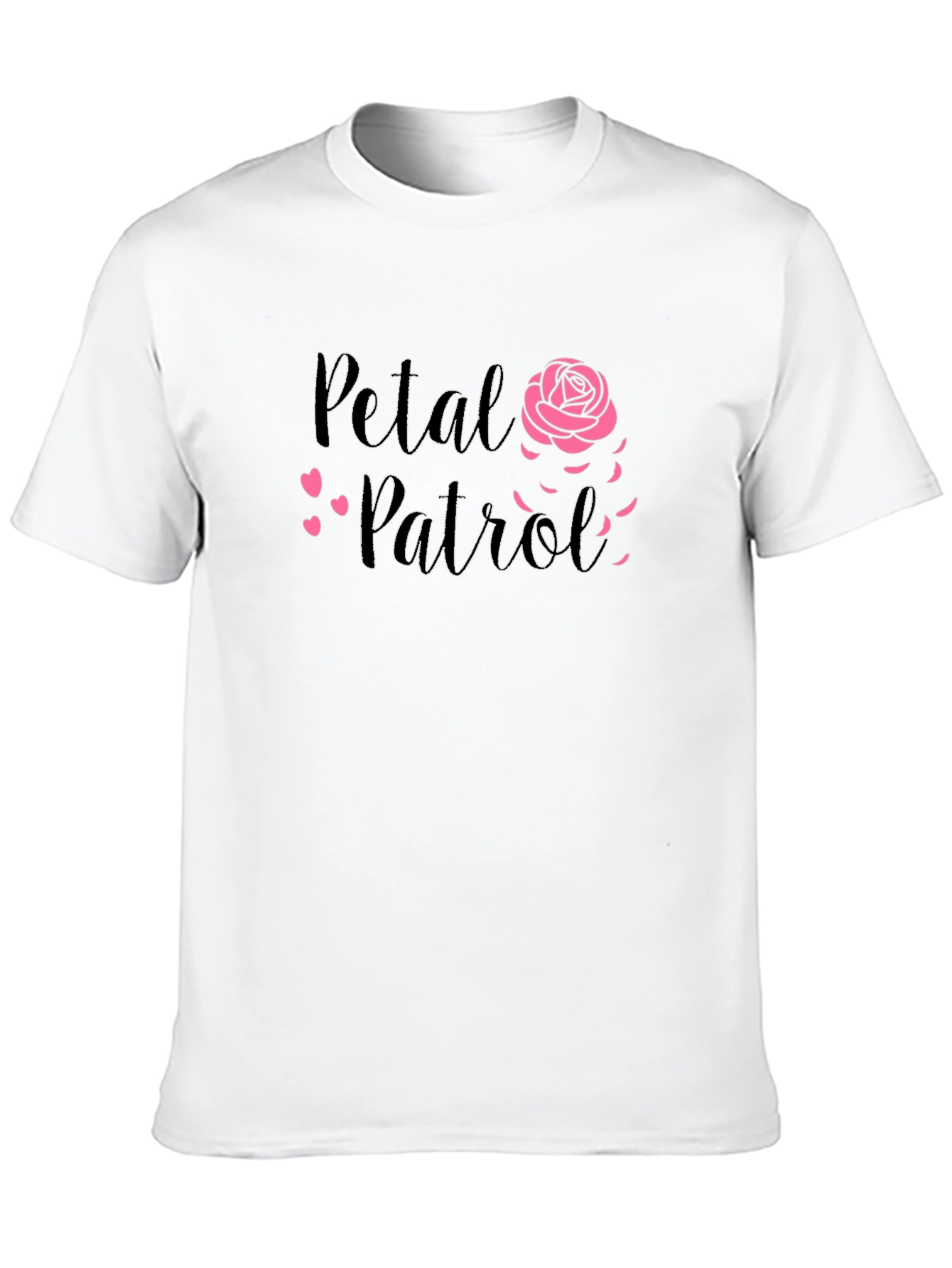Petal Patrol Graphic Tee - Black Cotton T-Shirt