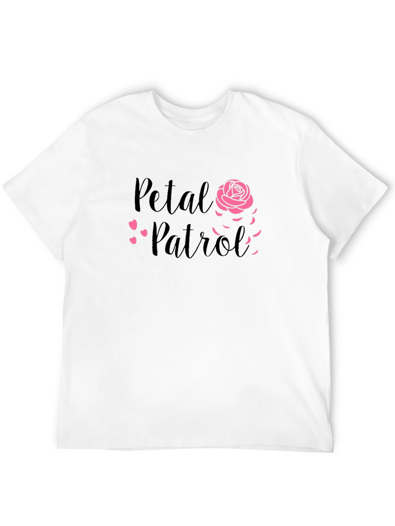Petal Patrol Graphic Tee - Black Cotton T-Shirt