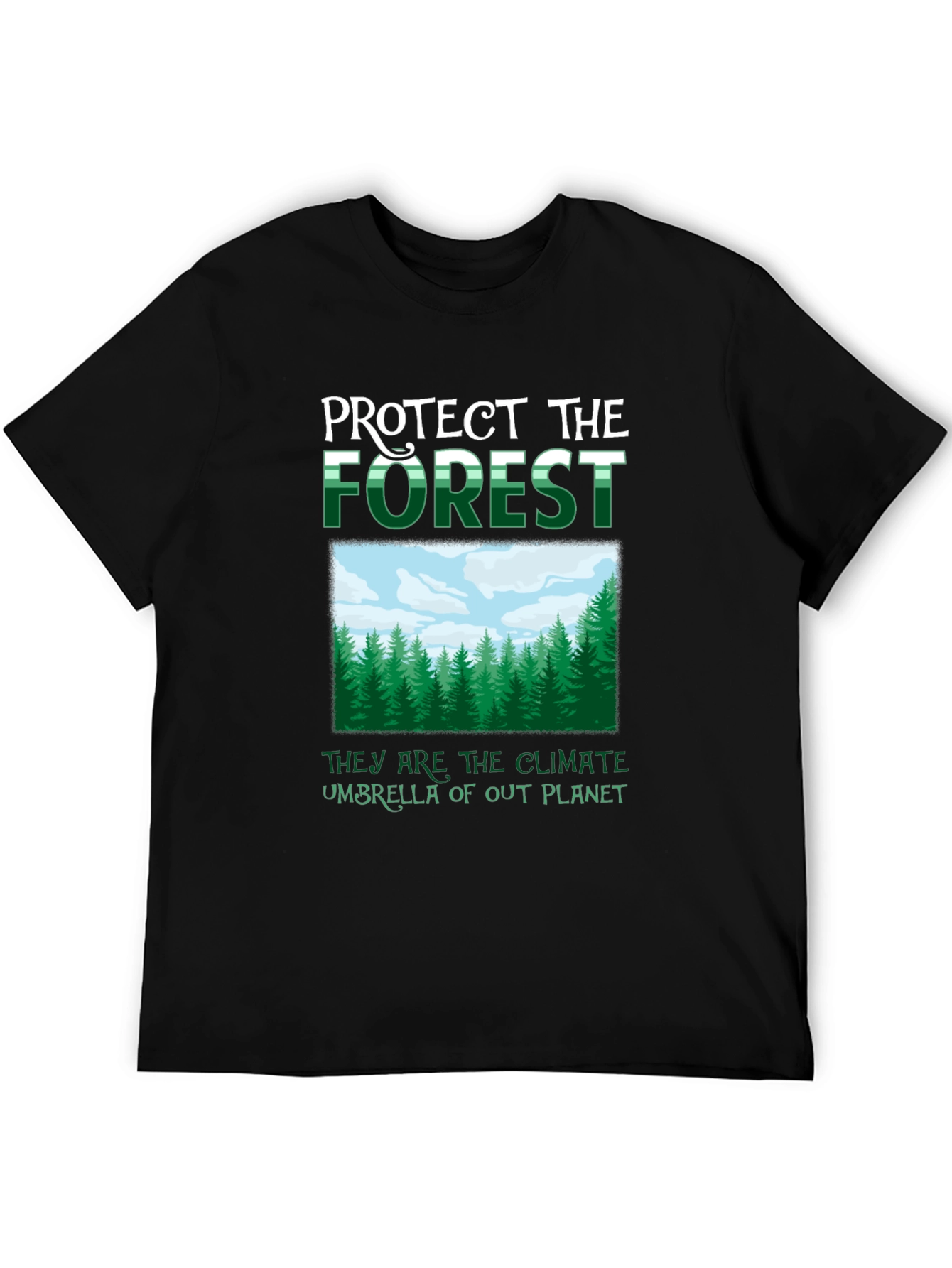 Protect The Forest Climate Umbrella Graphic Tee