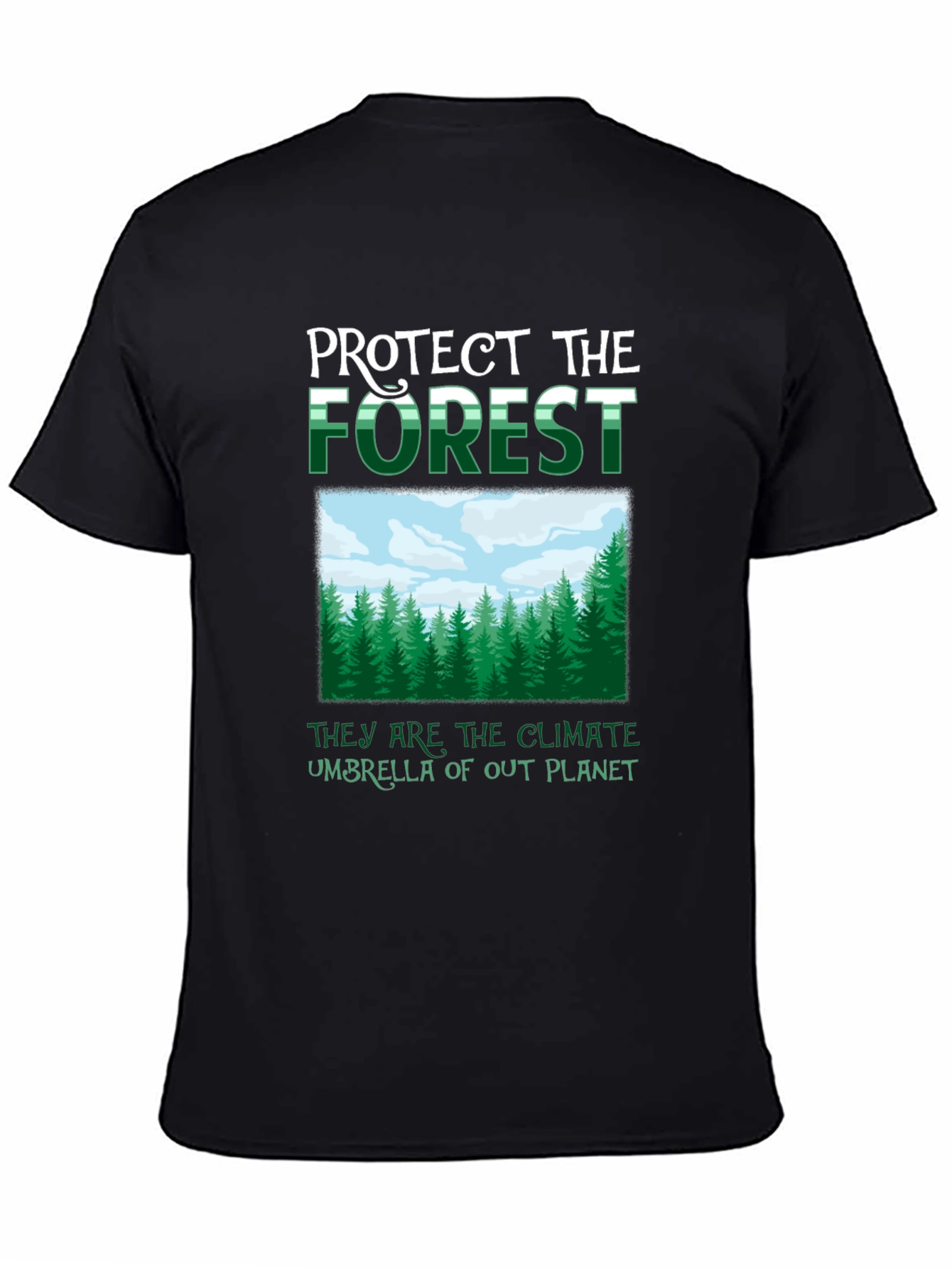 Protect The Forest Climate Umbrella Graphic Tee