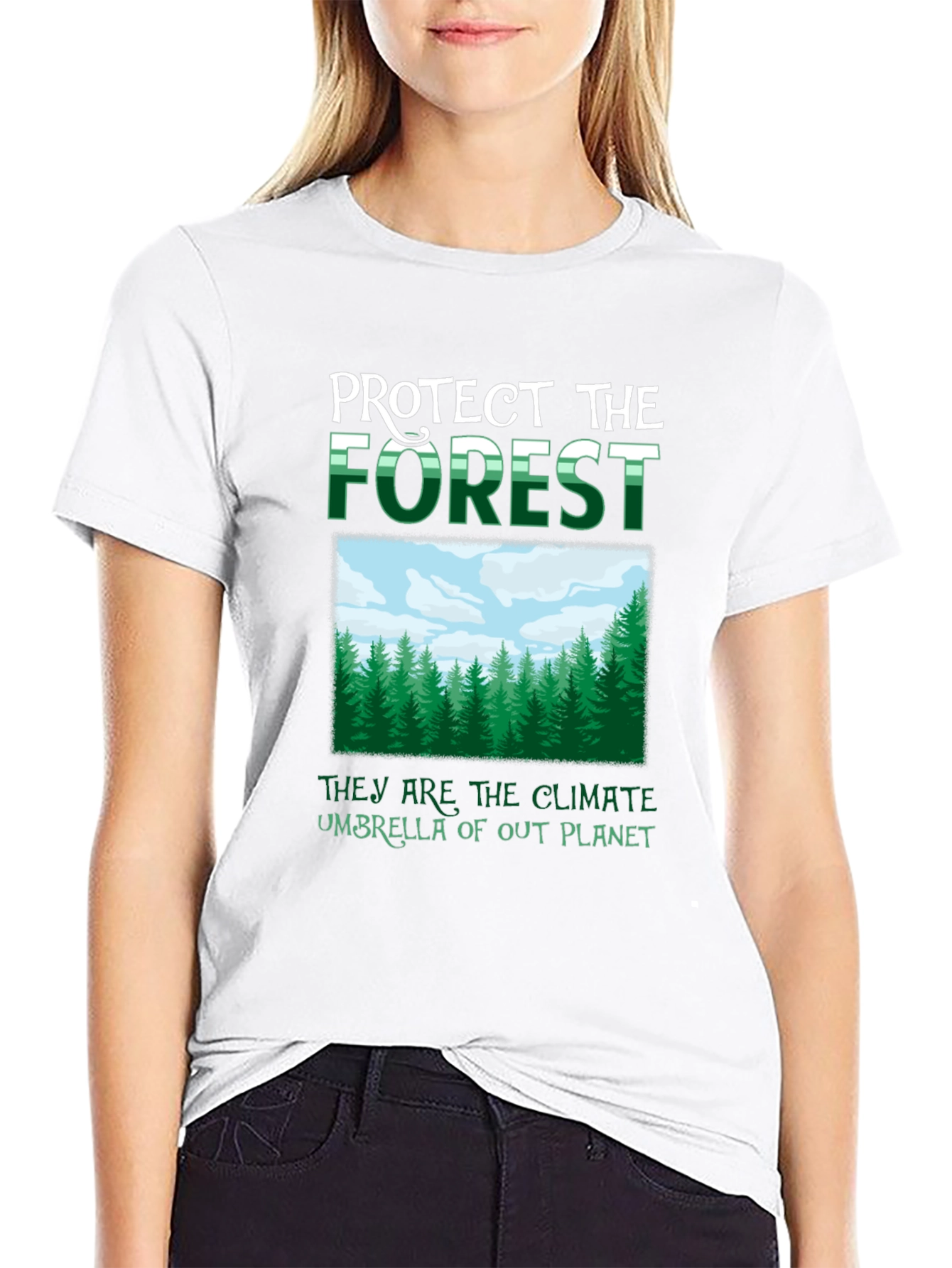Protect The Forest Climate Umbrella Graphic Tee