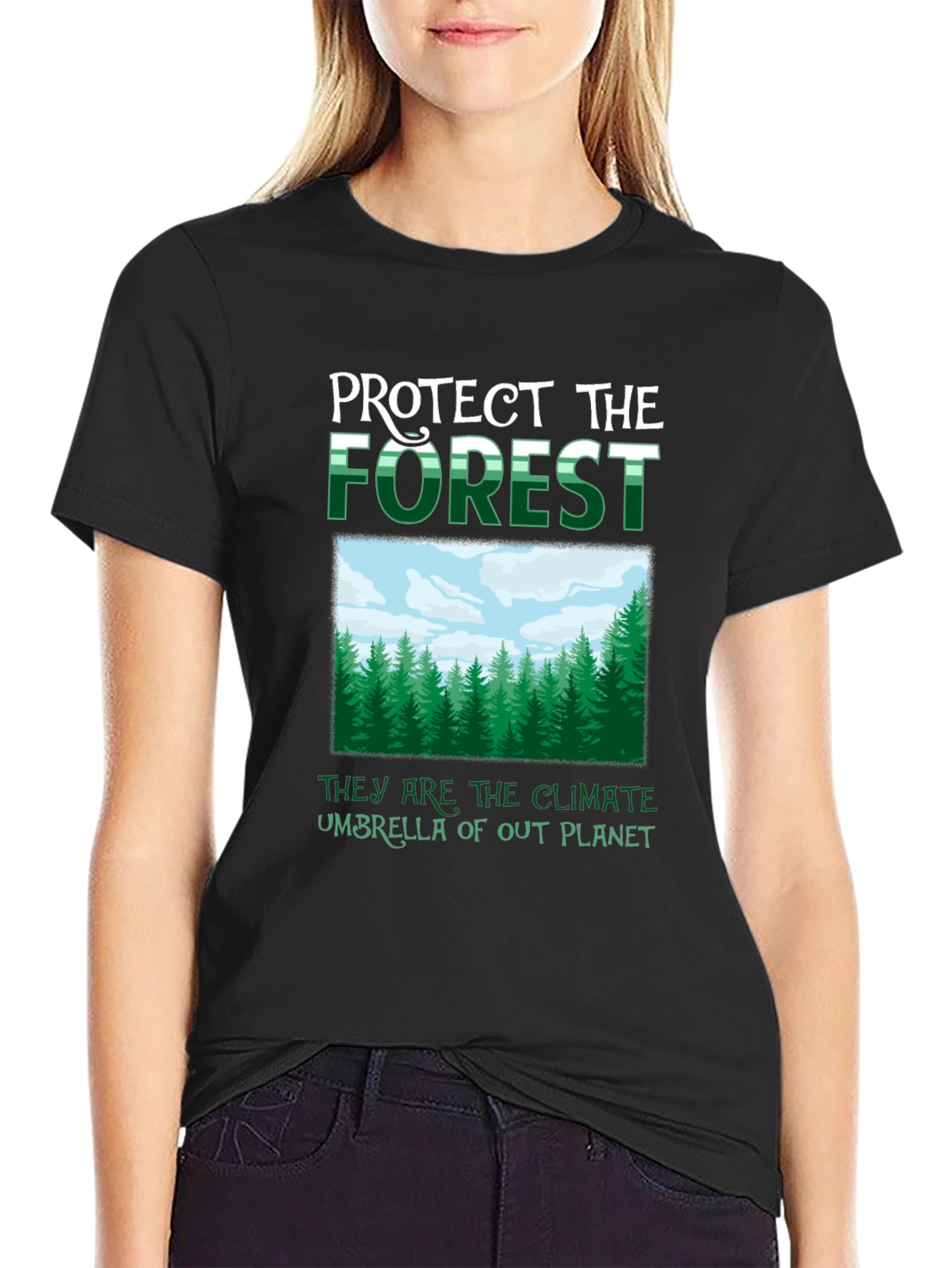 Protect The Forest Climate Umbrella Graphic Tee