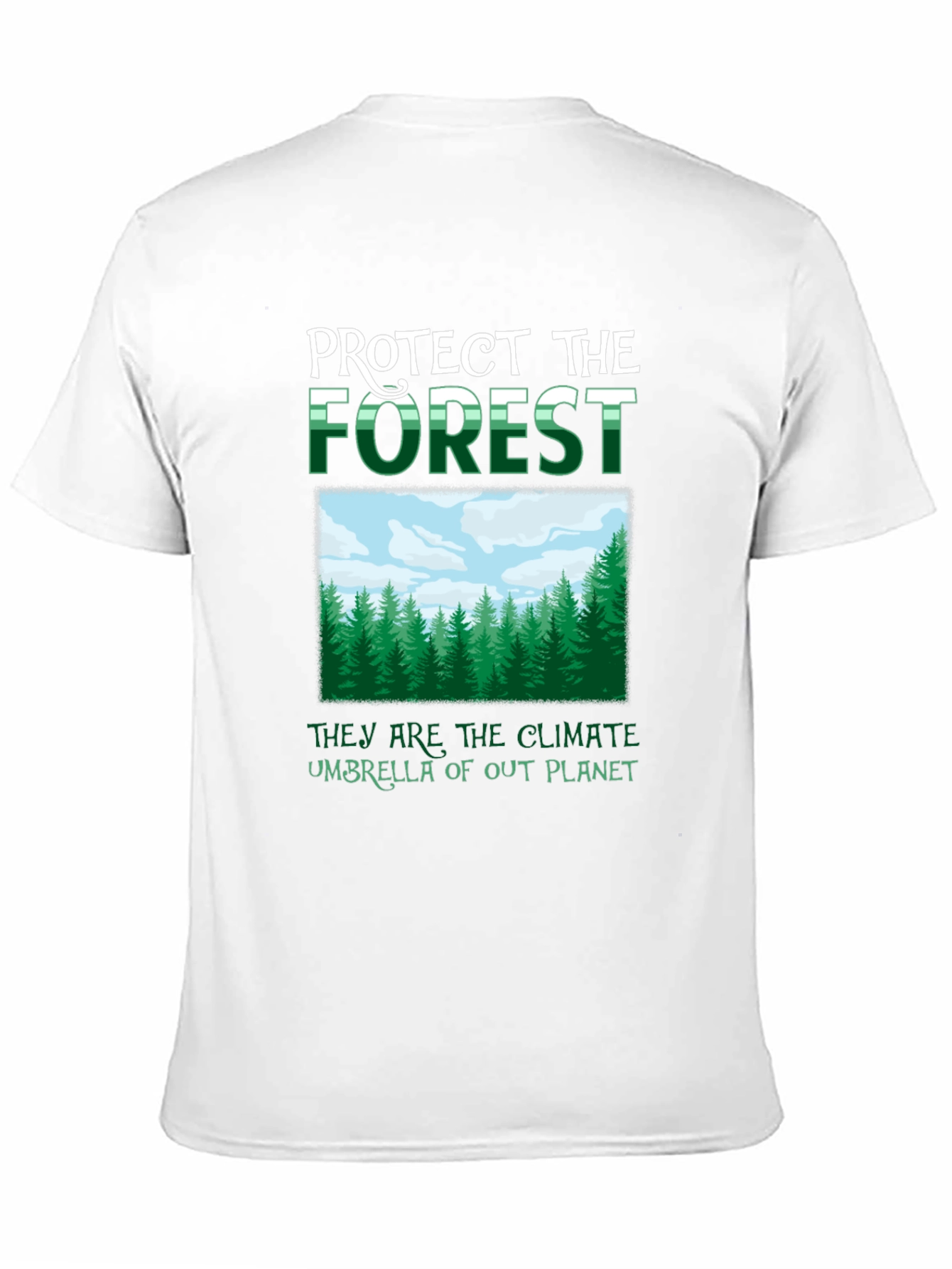 Protect The Forest Climate Umbrella Graphic Tee